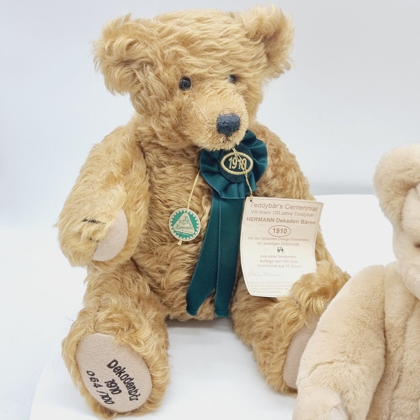 Hermann Set 3 Teddybären Dekadenbär 1910 + 1970 + 1990 limitiert