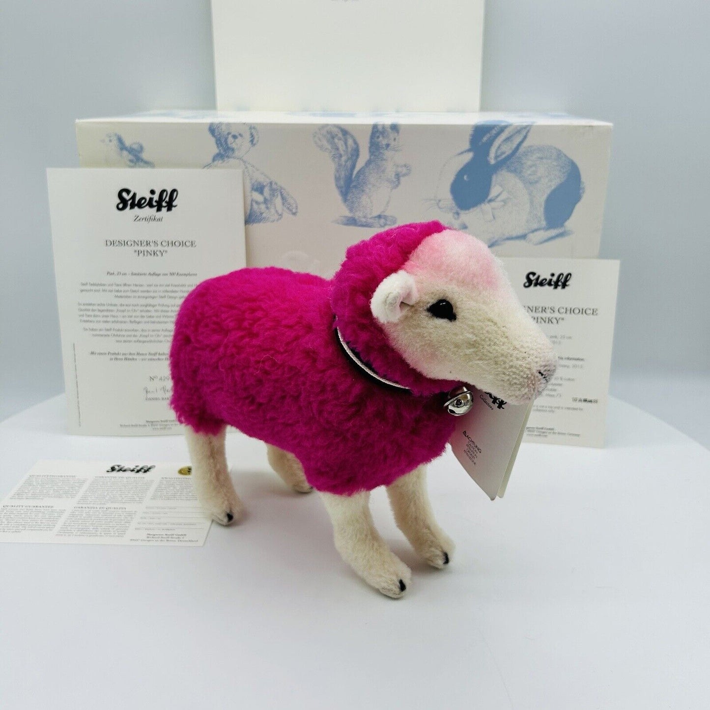Steiff 021282 Designer's Choice Pinky limitiert 500 aus 2015 25 cm Mohair