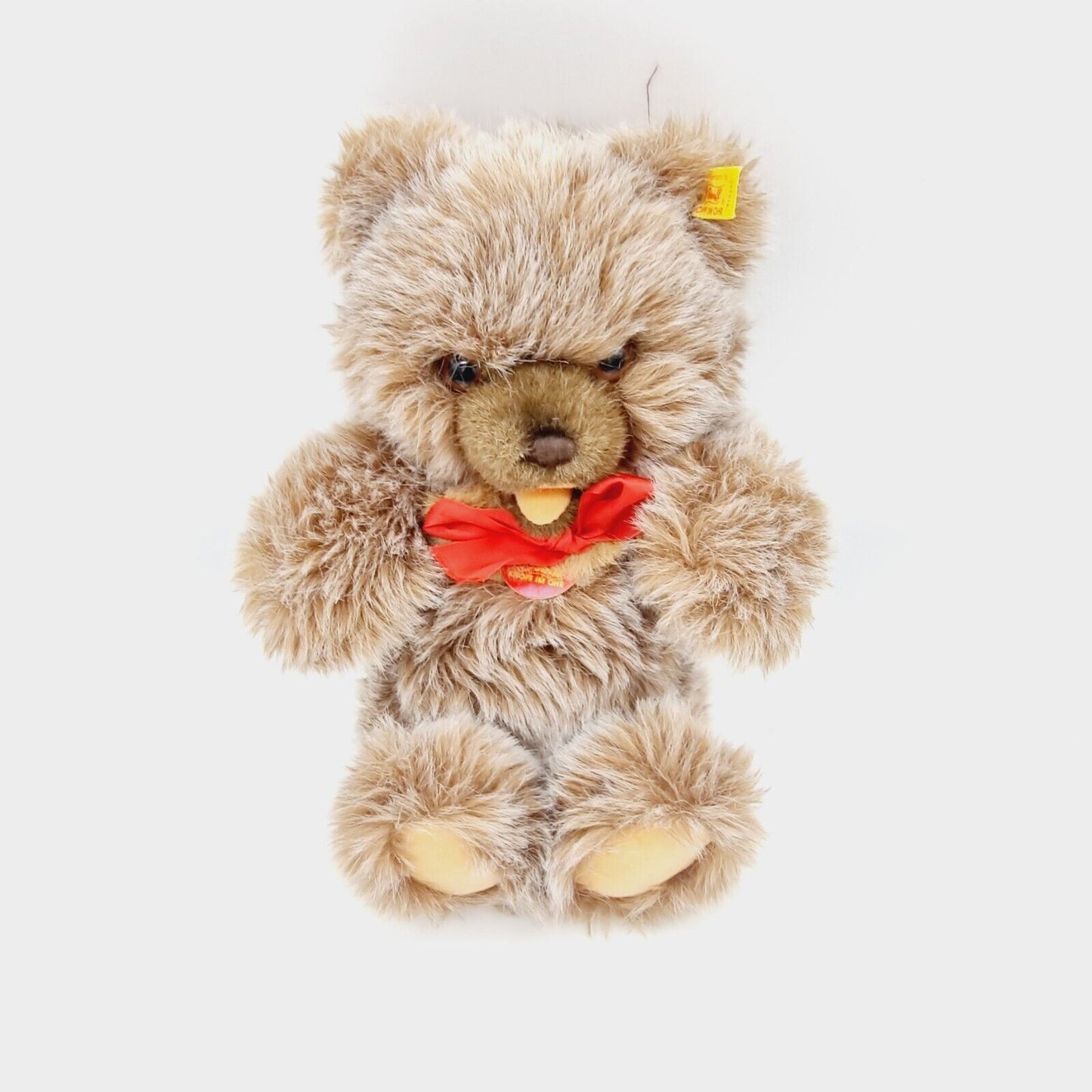 Steiff Teddybär Zotty 018107 30 cm grau-braun mit roter Schleife