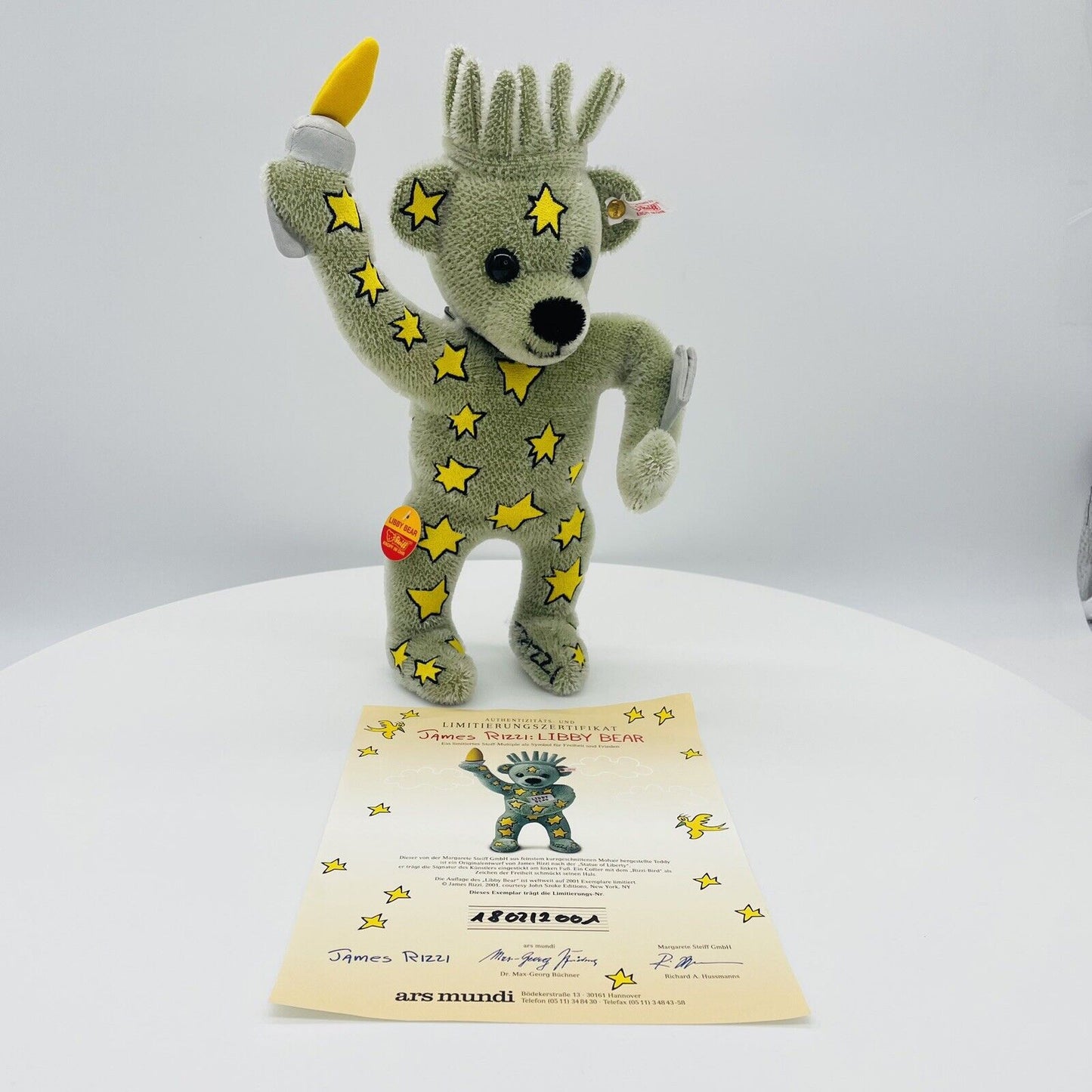 Steiff Teddybär Libby Bear Freiheitsstatue 994975 limitiert 2001 aus 2001 34cm