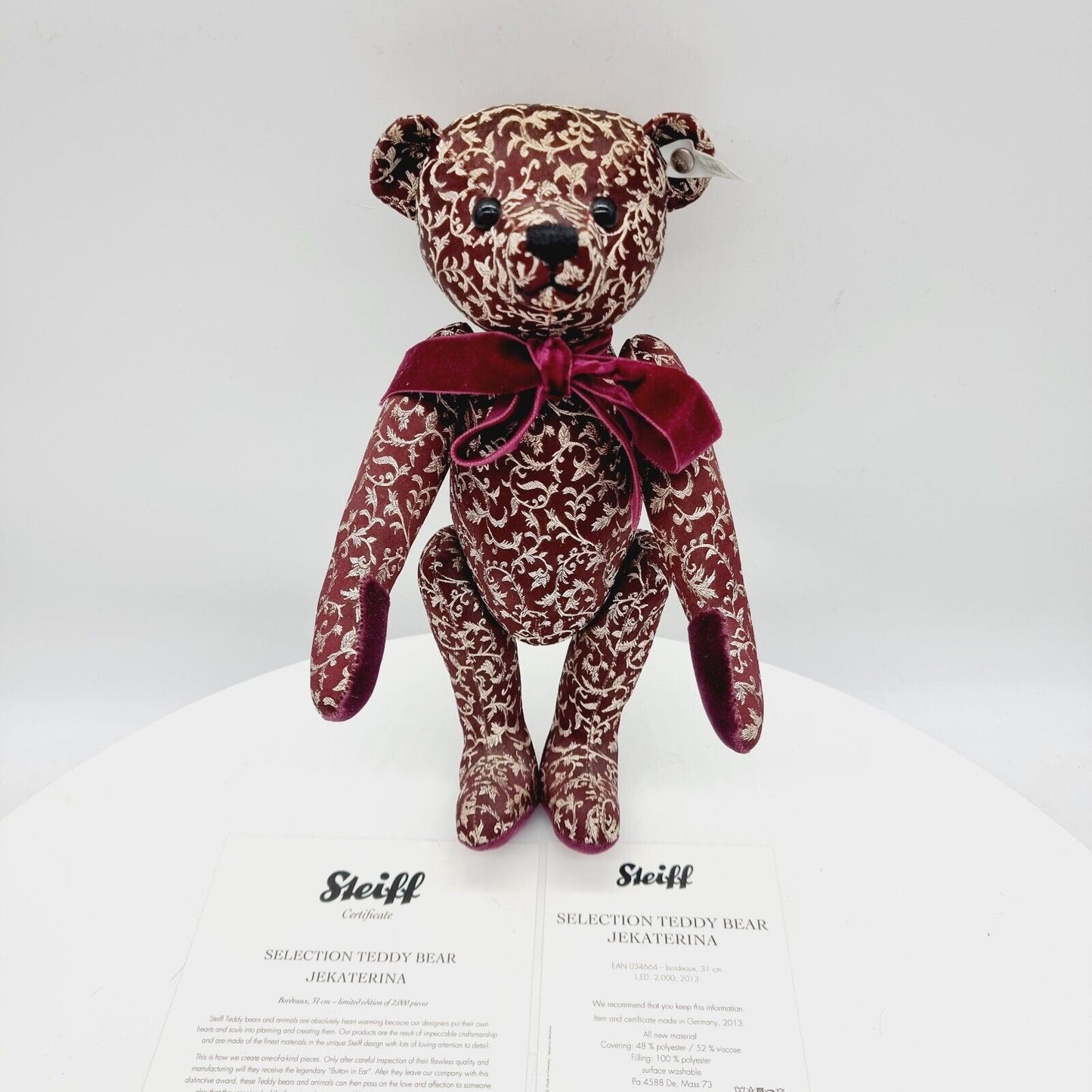 Steiff 034664 Selection Teddybär Jekaterina limitiert 2000 aus 2013 31 cm