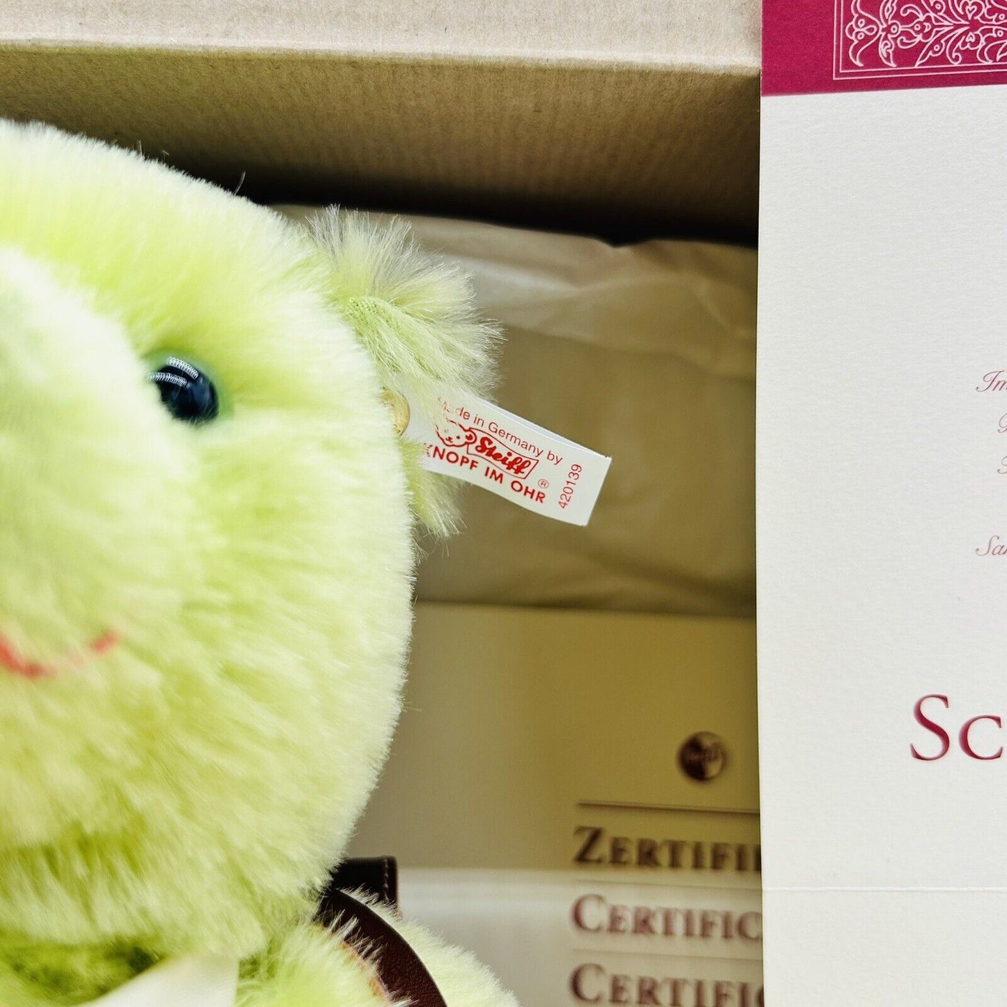 Steiff 420139 Teddybär Schulanfänger limitiert aus 1998 30 cm Mohair