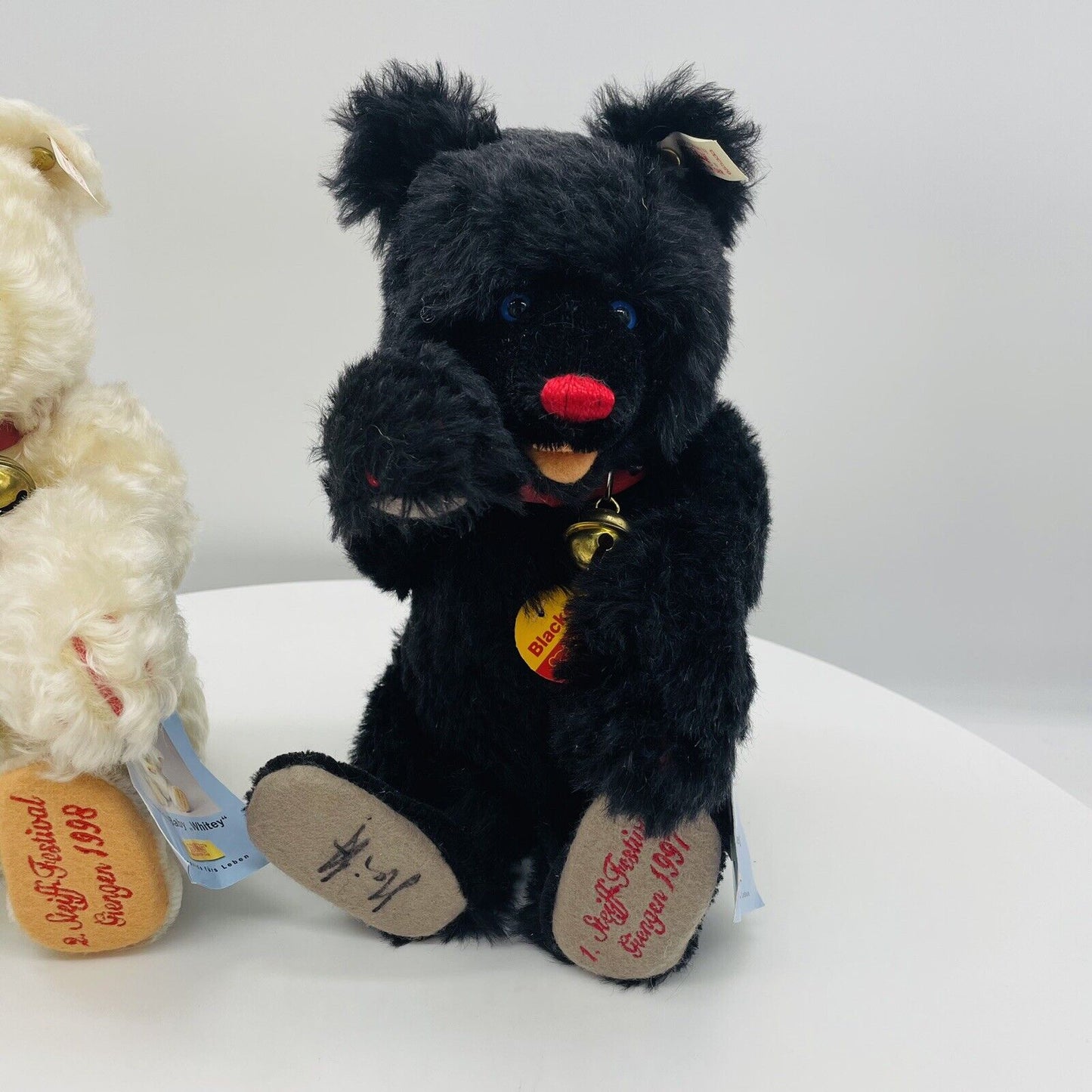 Sparset Steiff Blackey 655333 und Whitey 655340 limitiert 3000 29cm Mohair