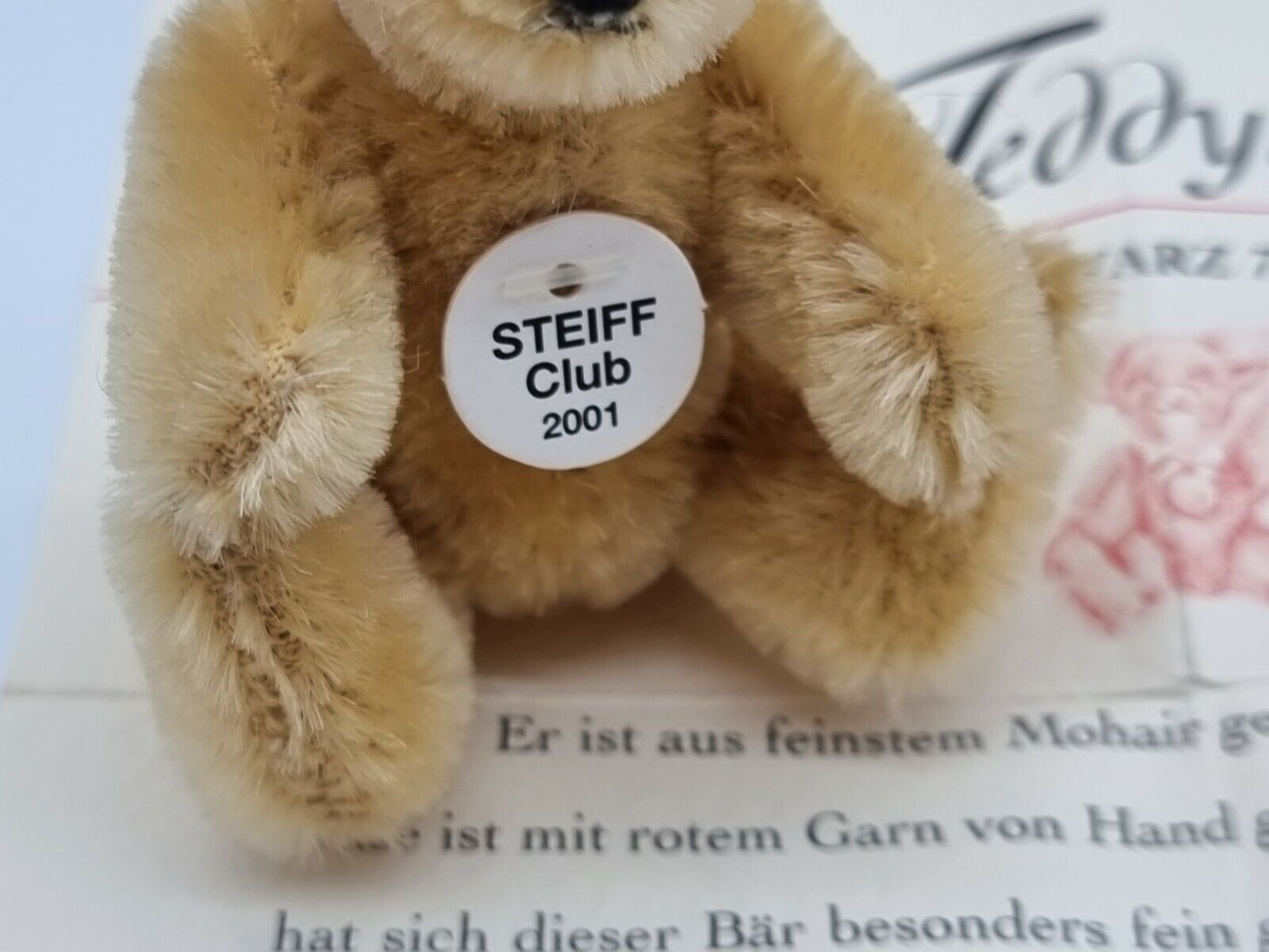 Steiff Club Jahresgeschenk Teddybären limitiert Zertifikat OVP Sammler 2001