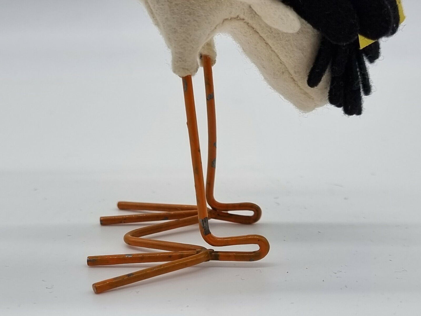 Steiff Storch Adebar 1961 - 1967 Tier Filz 17 cm 1017,00 Knopf Fahne Schild KFS