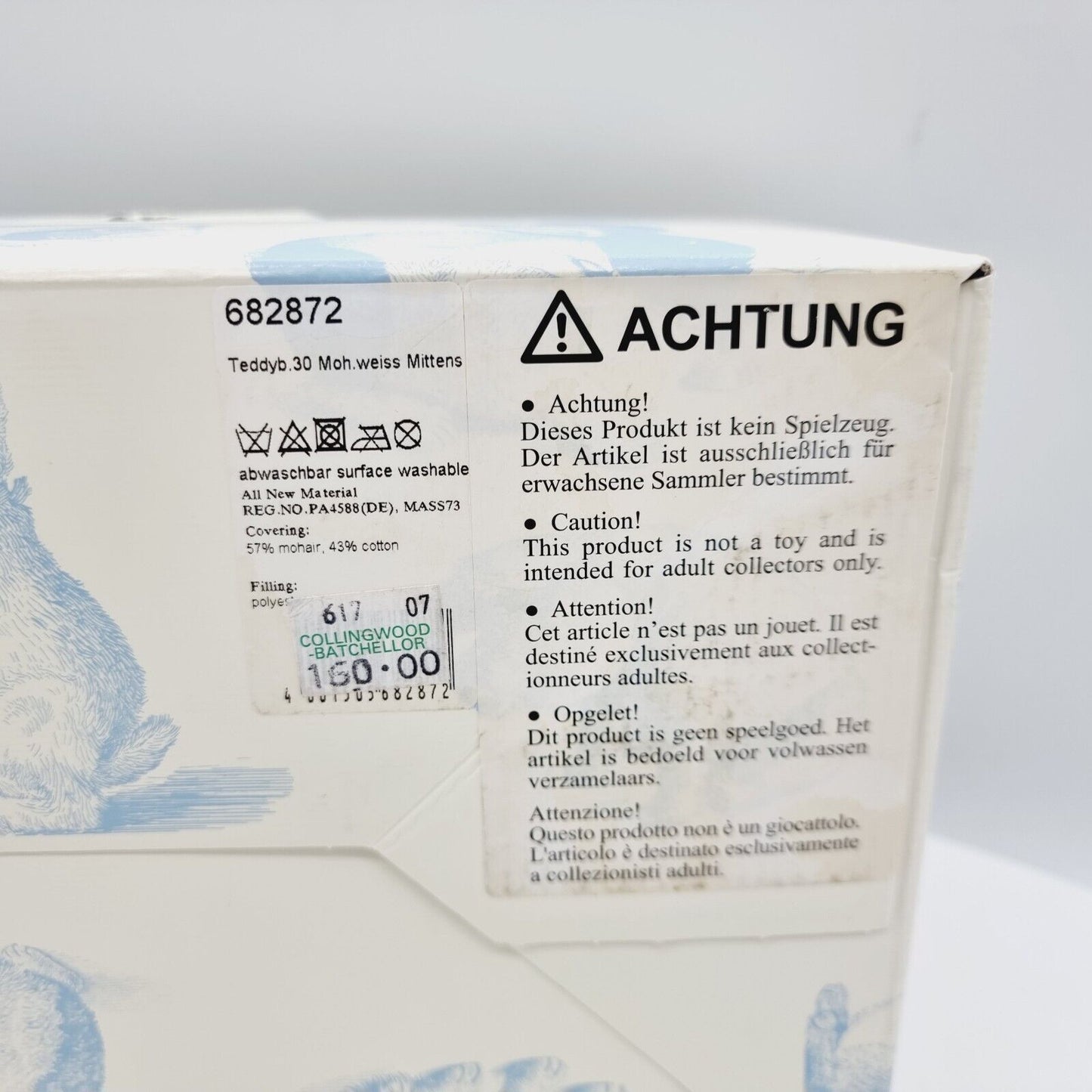 Steiff 682872 Teddybär Mittens 30 cm weiß limitiert auf 1500 Stück Jahr 2016