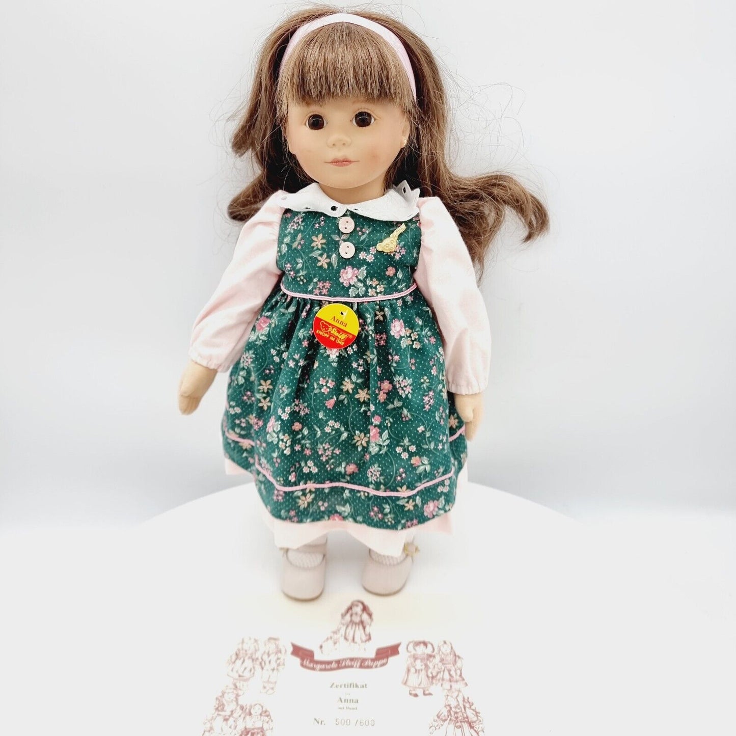 Nr. 500! Steiff 701085 Puppe Anna mit Hund limitiert 600 aus 1993