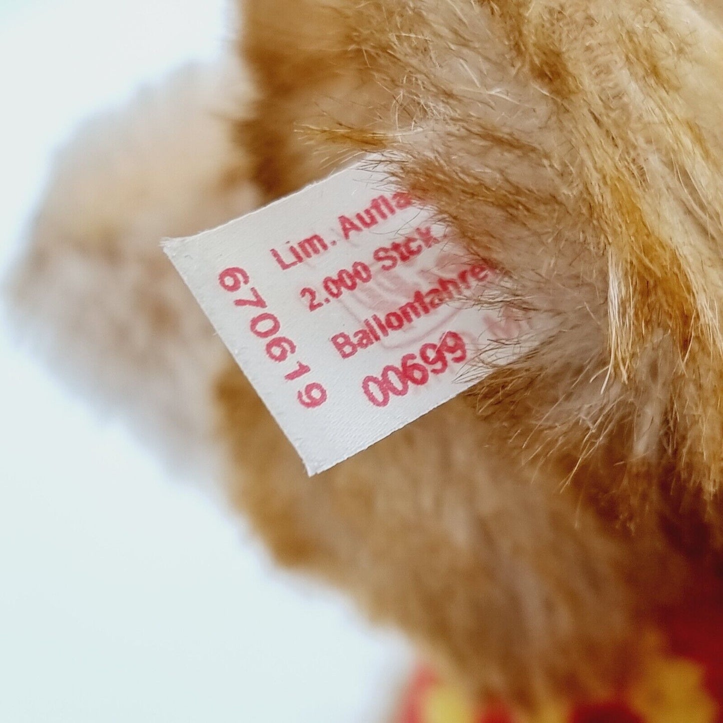 Steiff 670619 Ballonfahrer limitiert 2000 Stück mit Schal