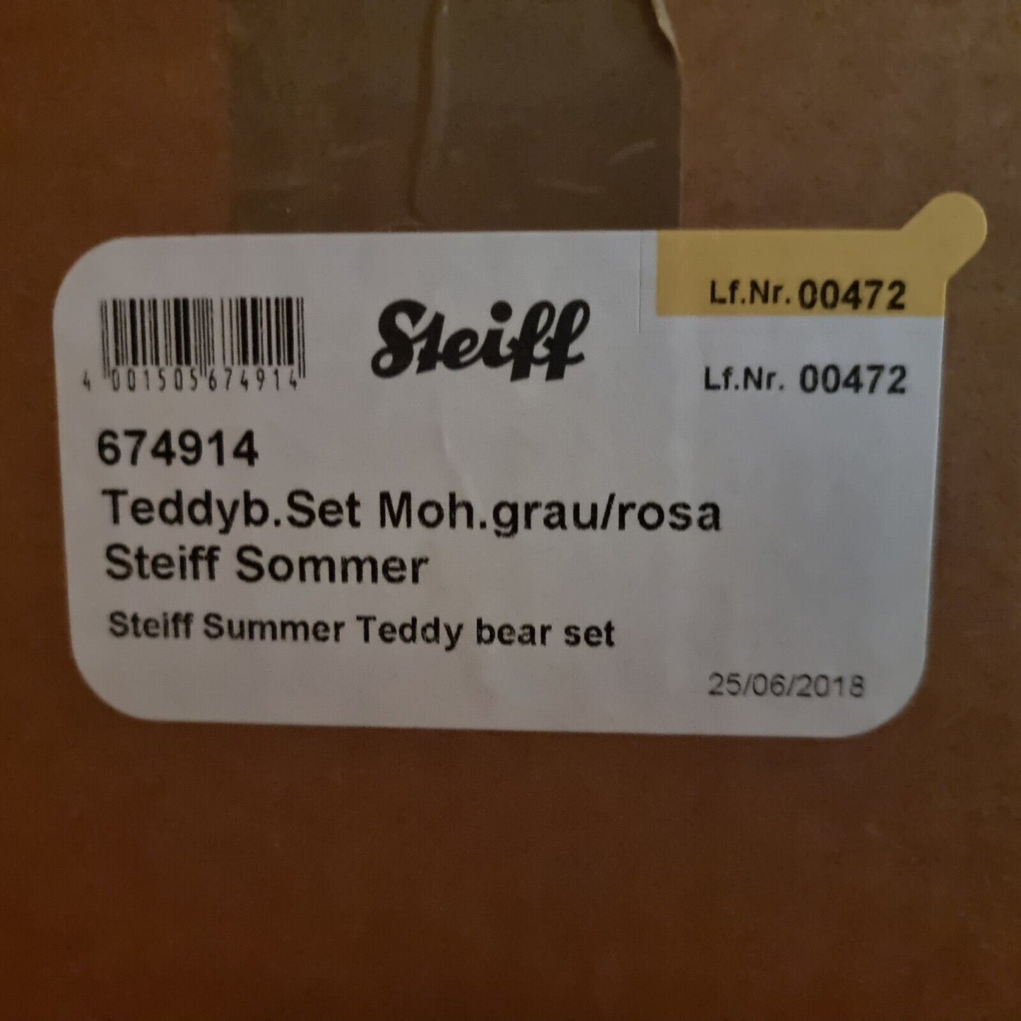 Steiff Teddybären Set Sommerfestival 2018 674914 limitiert 500 aus 2018
