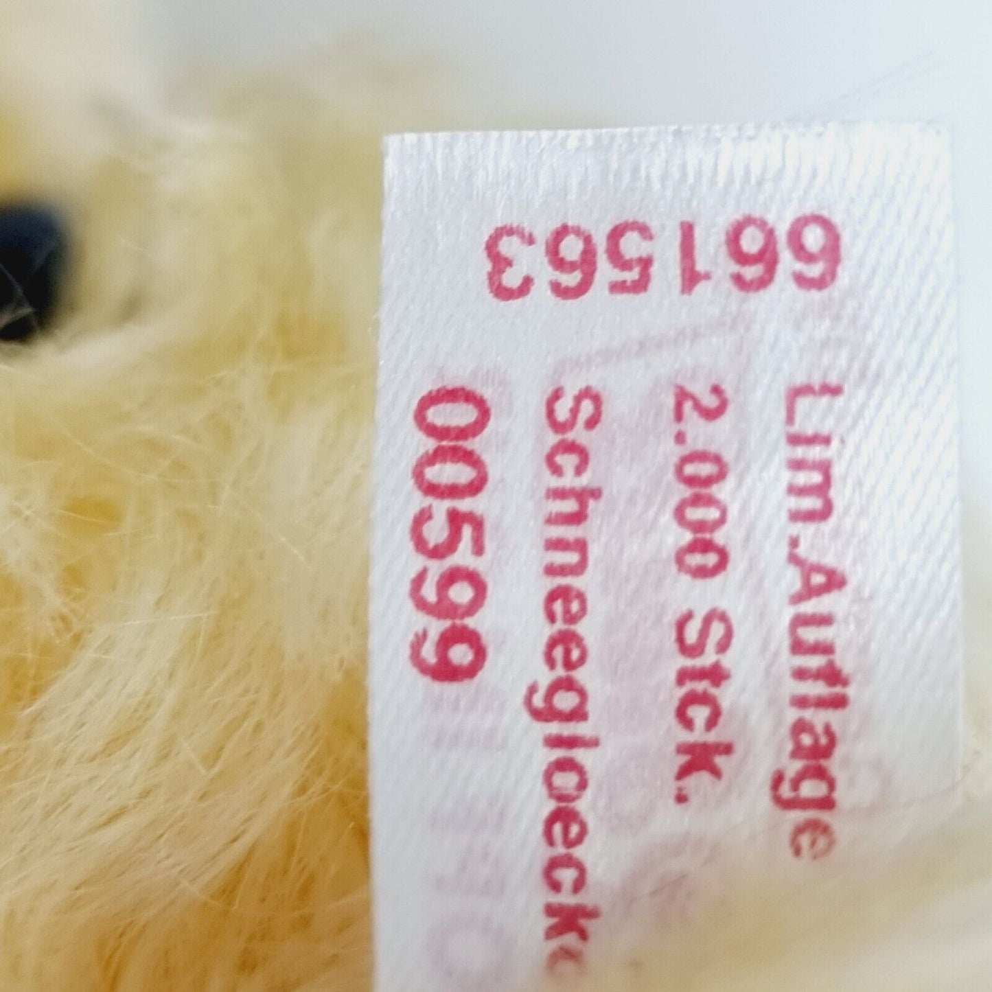 Steiff Teddybär Schneeglöckchen 661563 limitiert 2000 aus 2004 32cm Mohair
