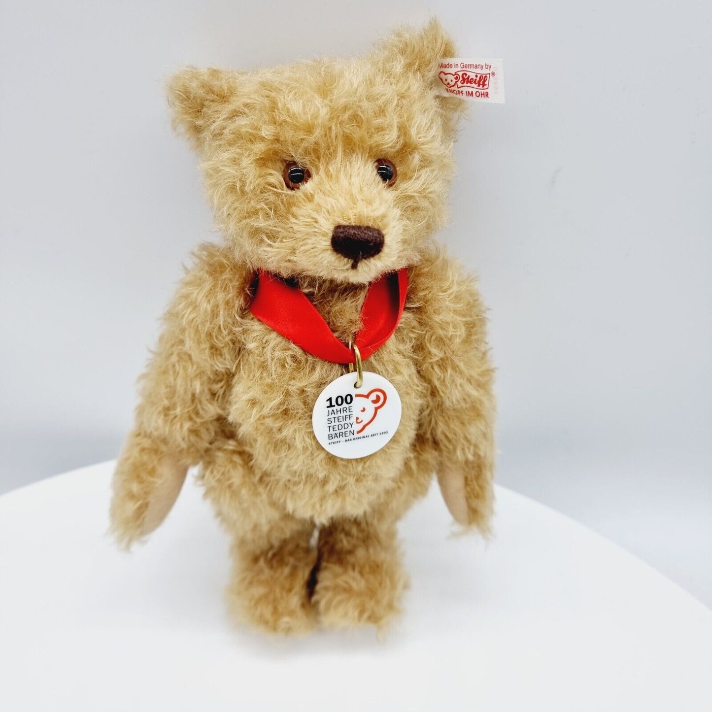 Steiff 038891 Teddybär mit Buch 25 cm 100 Jahre Steiff mit Zertifikat Jahr 2002