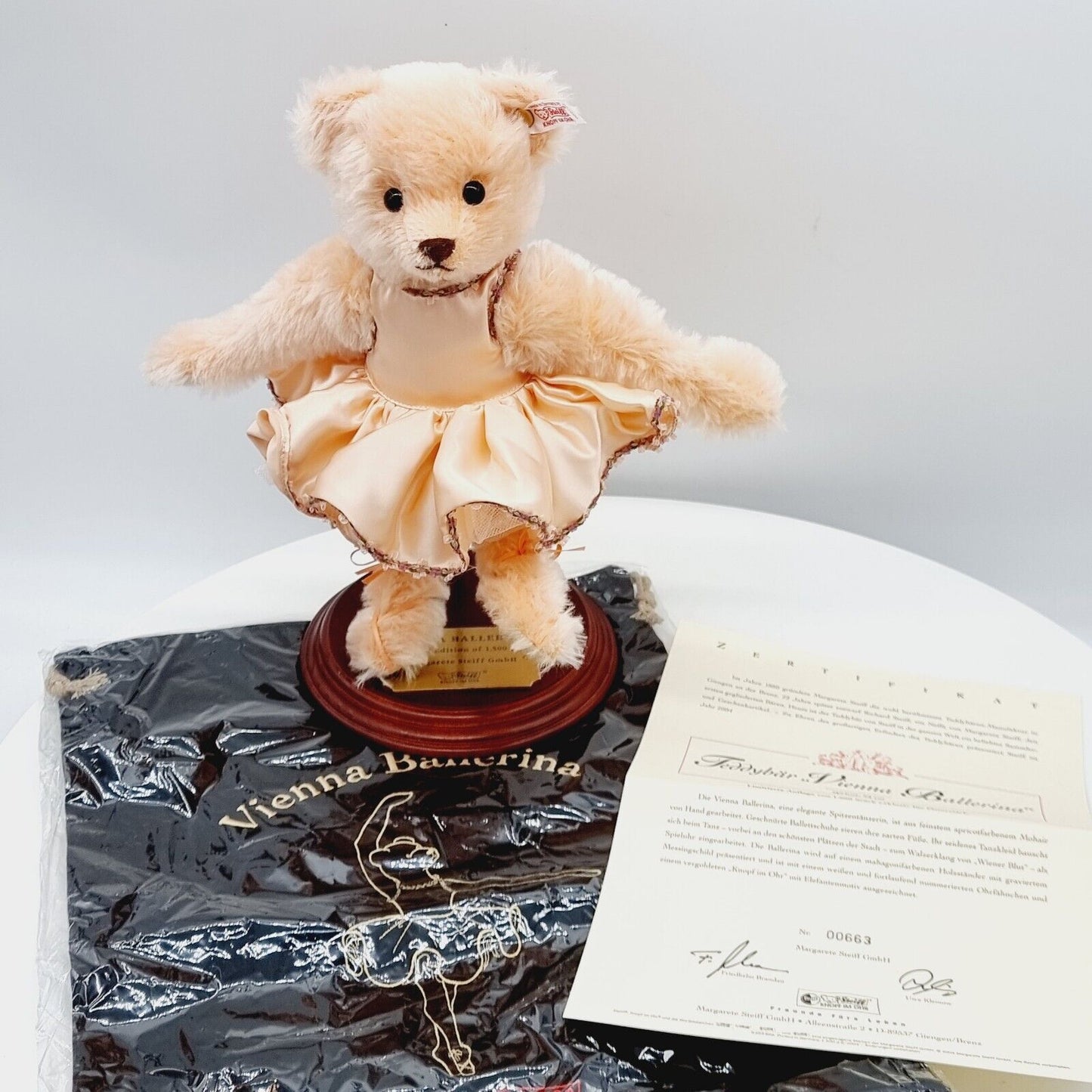 Steiff 661556 Teddybär Vienna Ballerina limitiert 1500 aus 2004 30 cm Mohair