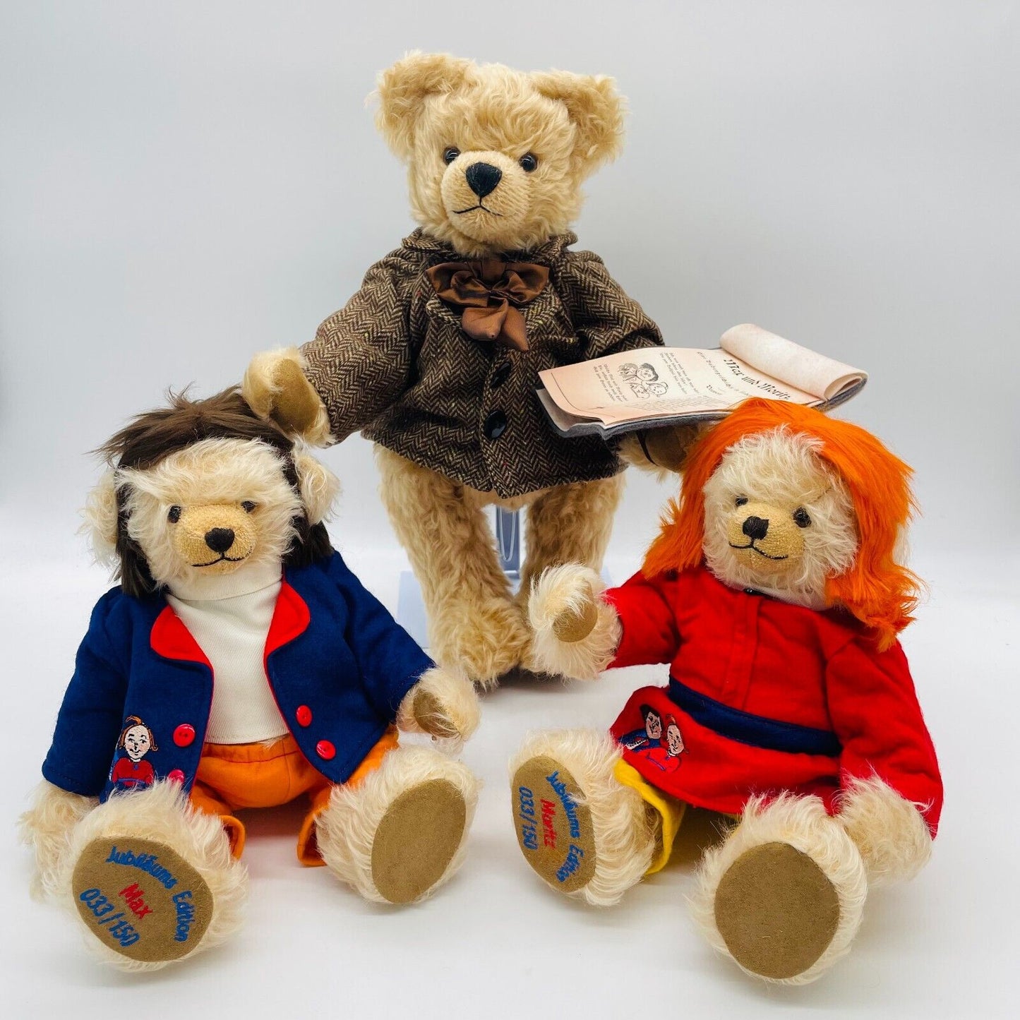 Hermann Coburg Teddybären Max und Moritz mit Wilhelm Busch limitiert 150