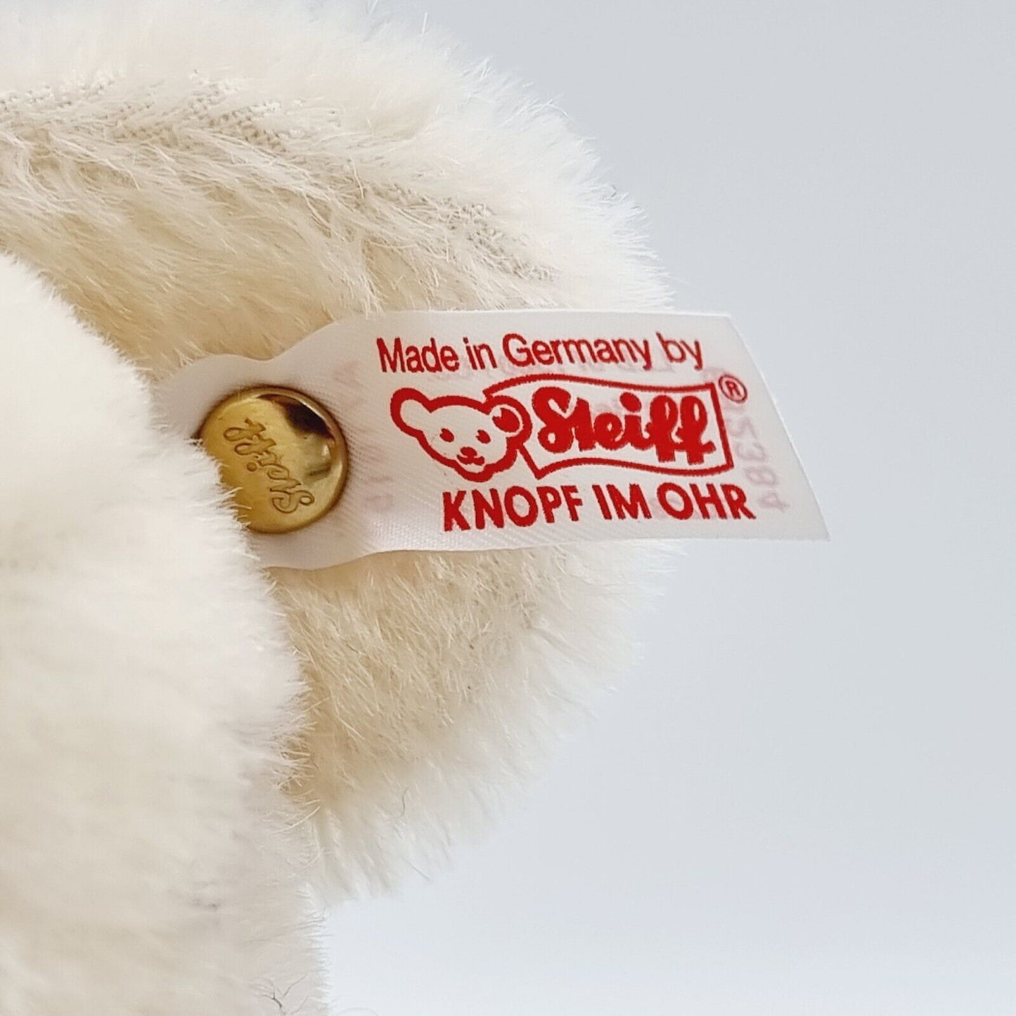 Steiff Iris Teddybär EAN 682384 Blumenbestickung 33 cm Mohair imitiert