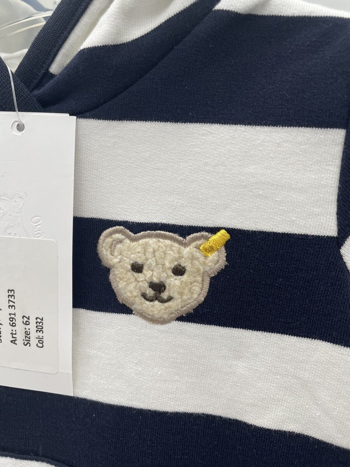 Steiff Kapuzensweatshirt langarm Pullover Pulli unisex Gr. 62 Teddybär