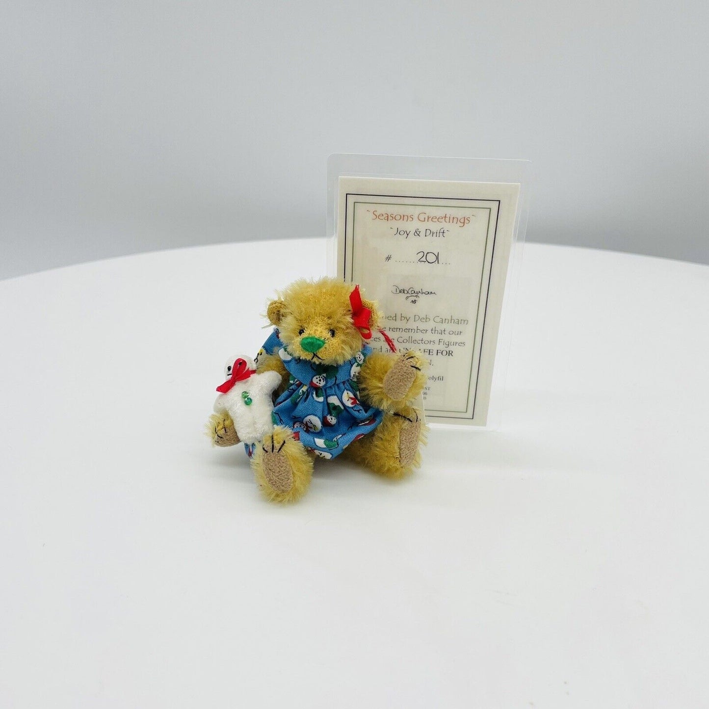 Deb Canham Miniatur Teddybär Joy & Drift limitiert 8cm Mohair