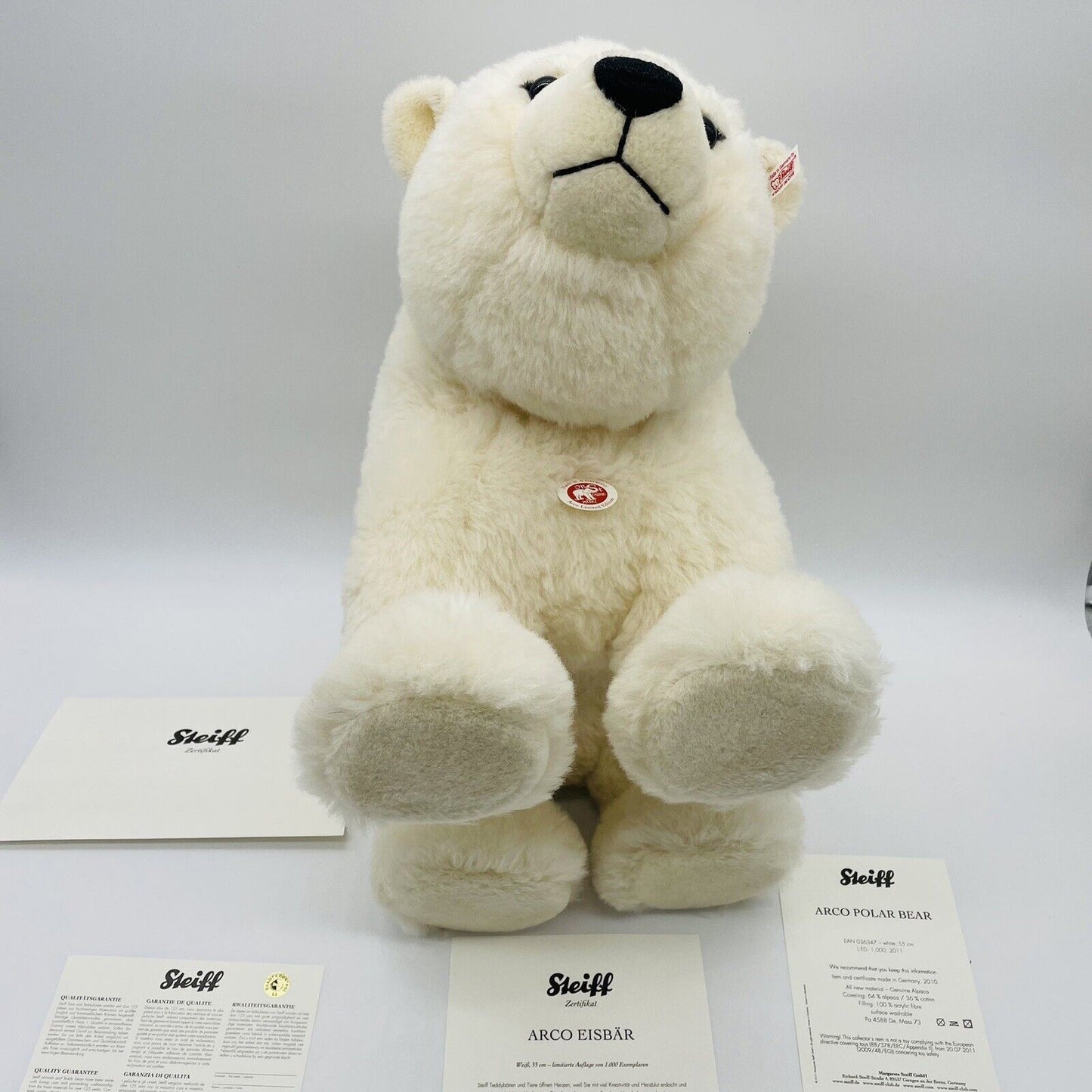 Steiff Eisbär Arco 036347 limitiert 1000 aus 2011 55cm Alpaca