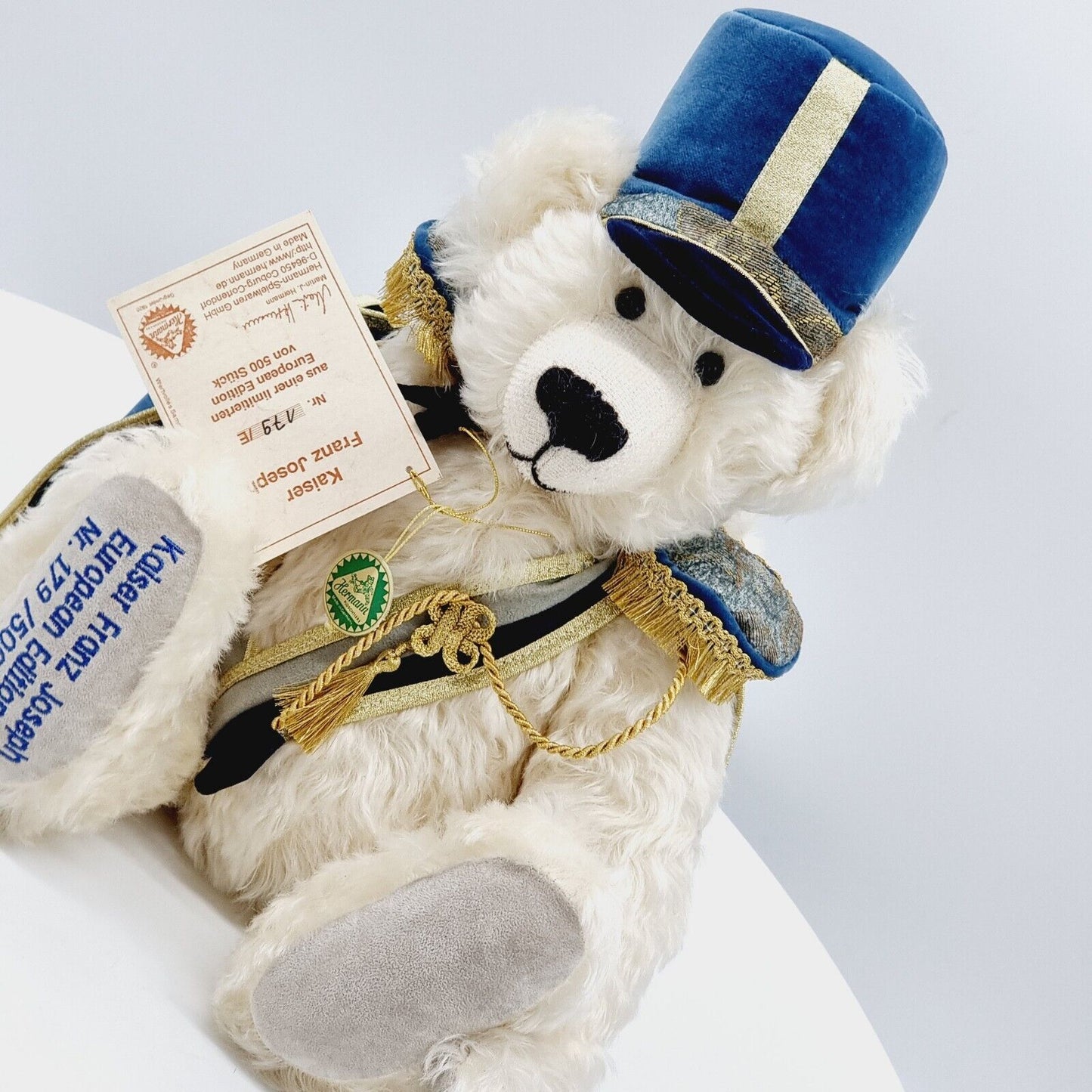 Hermann Coburg 19621-9 Teddybär Kaiser Franz Joseph limitiert 500 40 cm Mohair