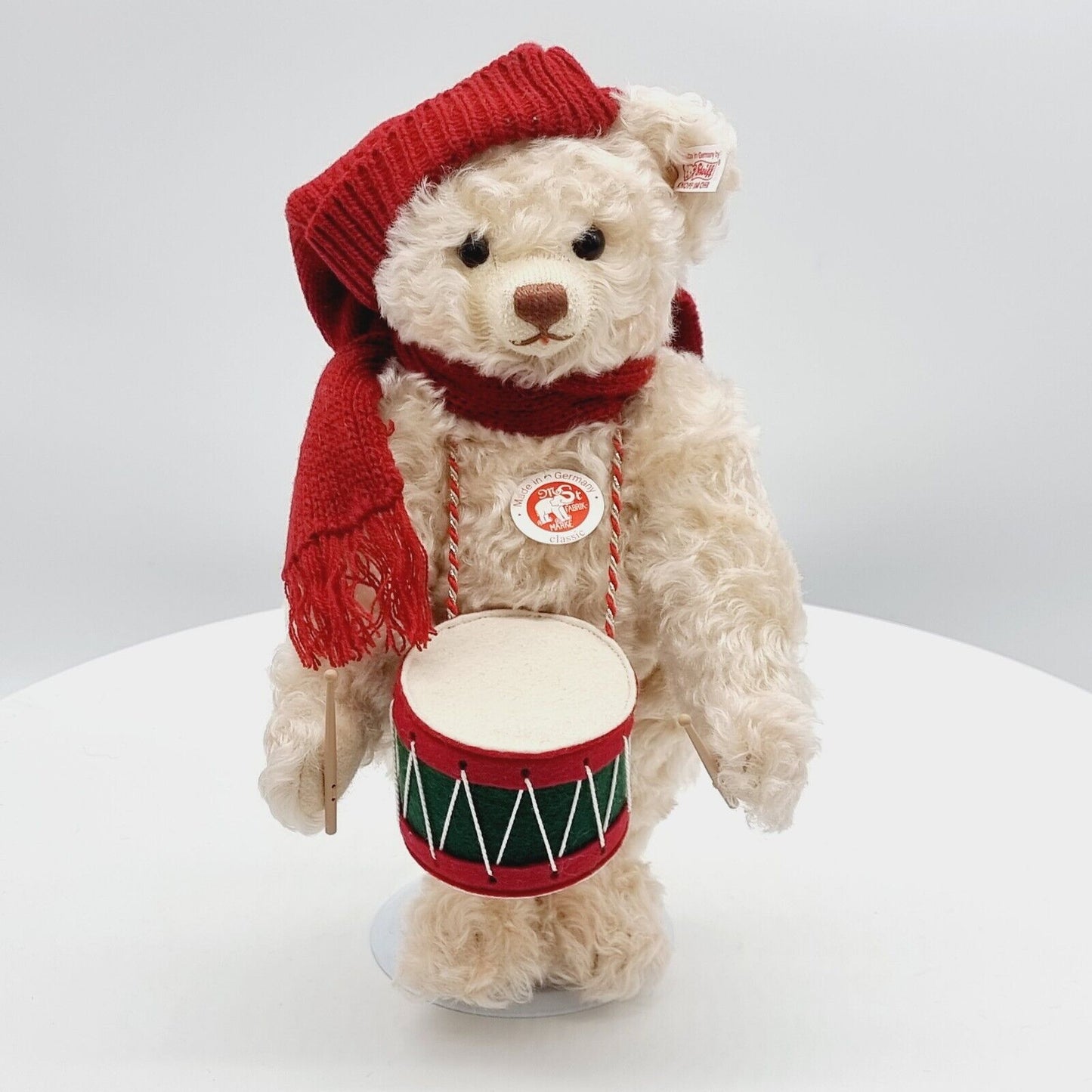 Steiff Teddybär Der kleine Trommler 037368 30 cm limitiert 2007 weiß