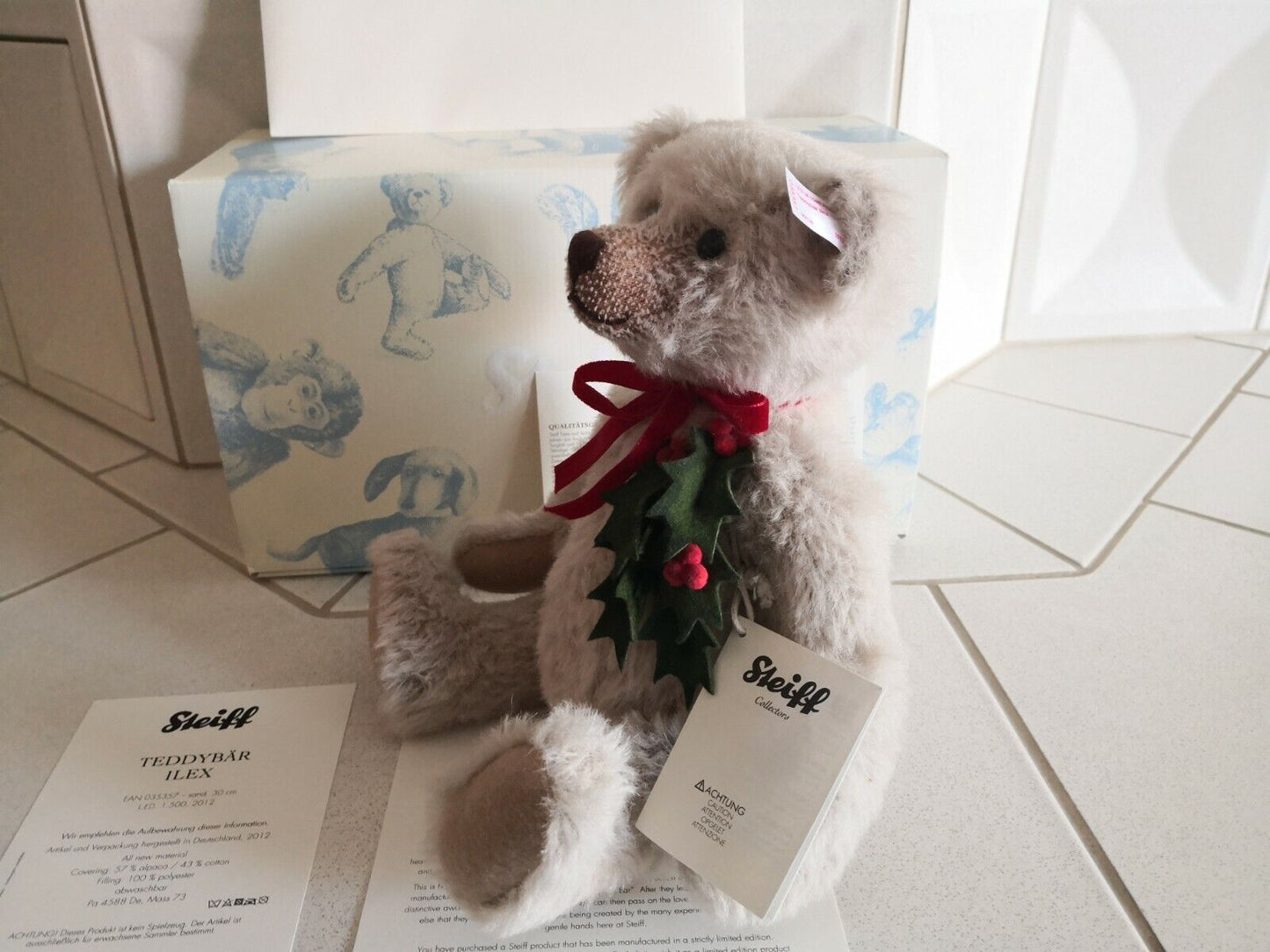 Steiff Teddybär Ilex 035357 inkl. Zertifikat 137 Alpaca Teddy Neu & Ovp