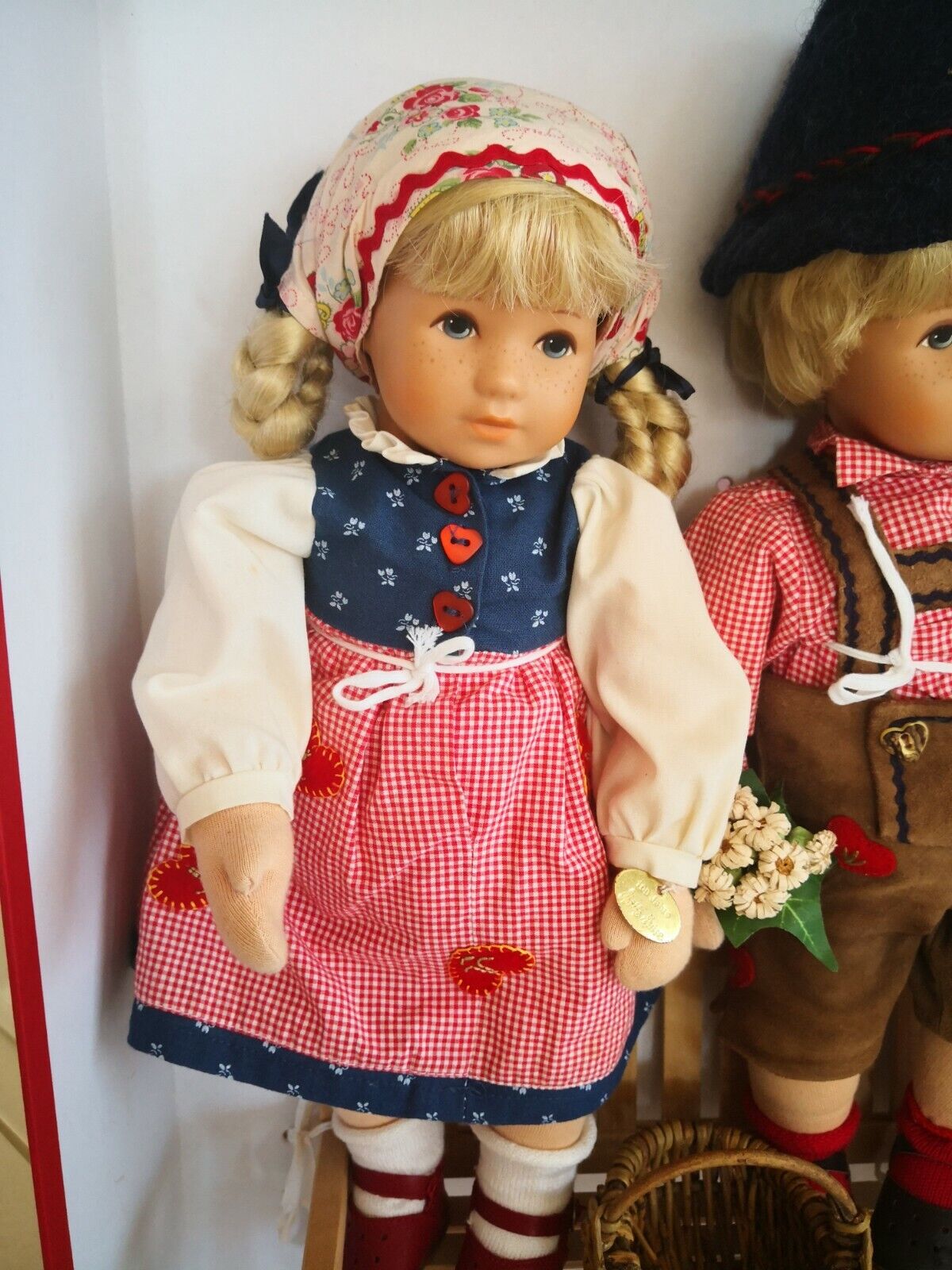 Käthe Kruse Puppenpaar "Erste Liebe" Sonderedition 100 Jahre Holzbank Karton