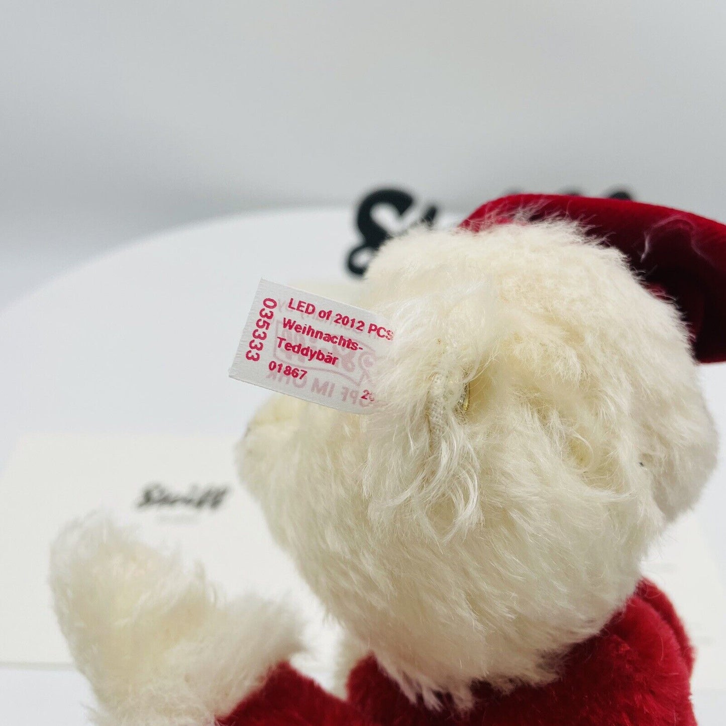 Steiff Weihnachtsteddybär 2012 035333 limitiert 2012 aus 2012 27cm Mohair
