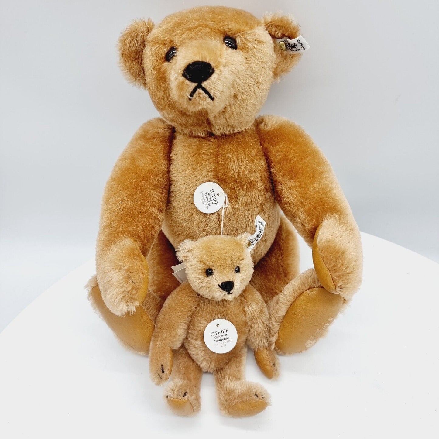Steiff 0156/42 und 0156/18 Teddybär 42 cm und 18 cm Collectors Edition Set 1984