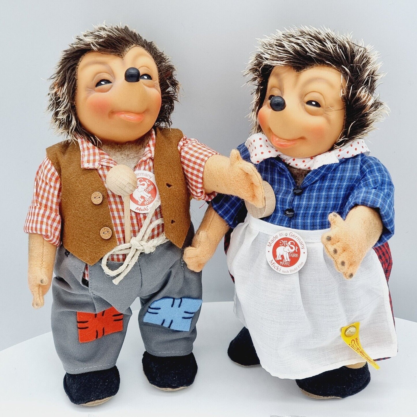 Steiff Igelpaar Mecki 350153 und Micki 350658 nach Diehl Film 27cm