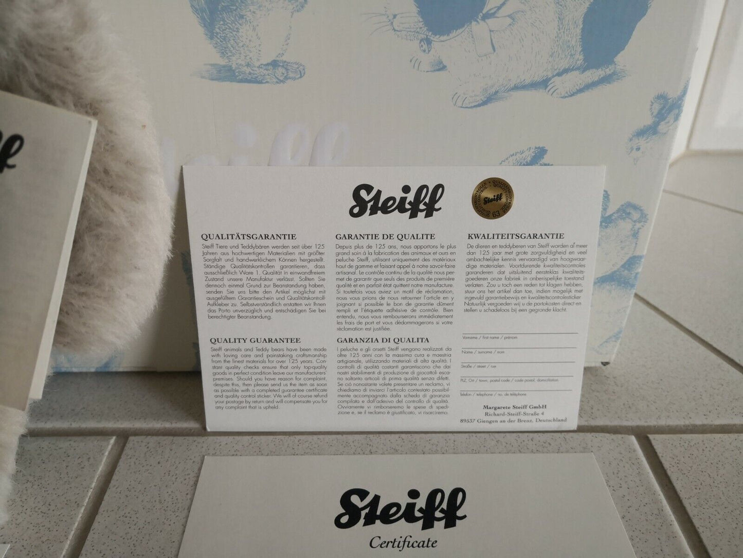 Steiff Teddybär Ilex 035357 inkl. Zertifikat 137 Alpaca Teddy Neu & Ovp