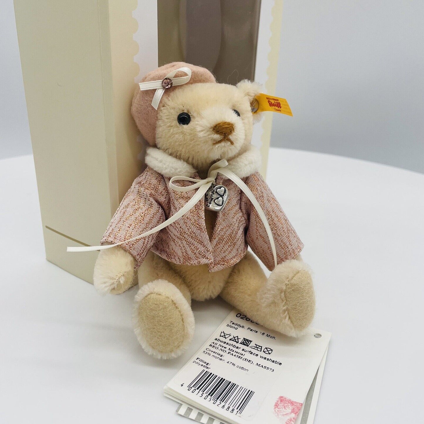 Steiff Great Escapes Teddybär Paris 026881 16cm Mohair