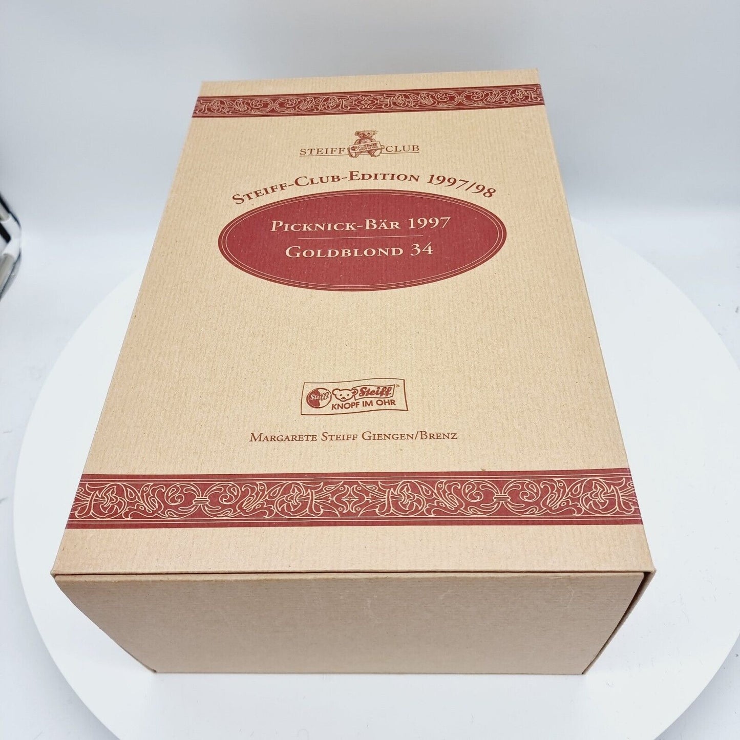 Steiff 420108 Picknick Bär Club Edition 1997/98 34cm limitiert OVP