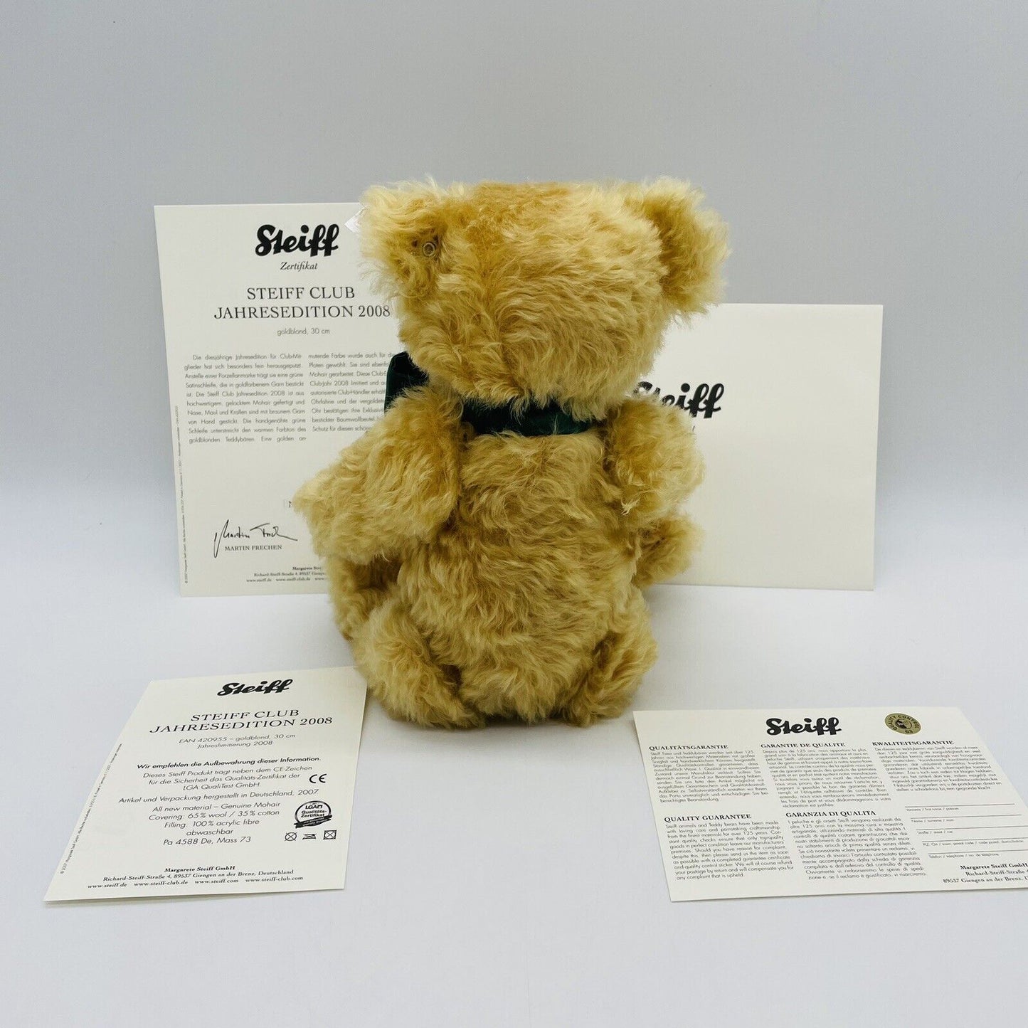 Steiff Club Teddybär Jahresedition 2008 420955 limitiert 2008 30cm Mohair