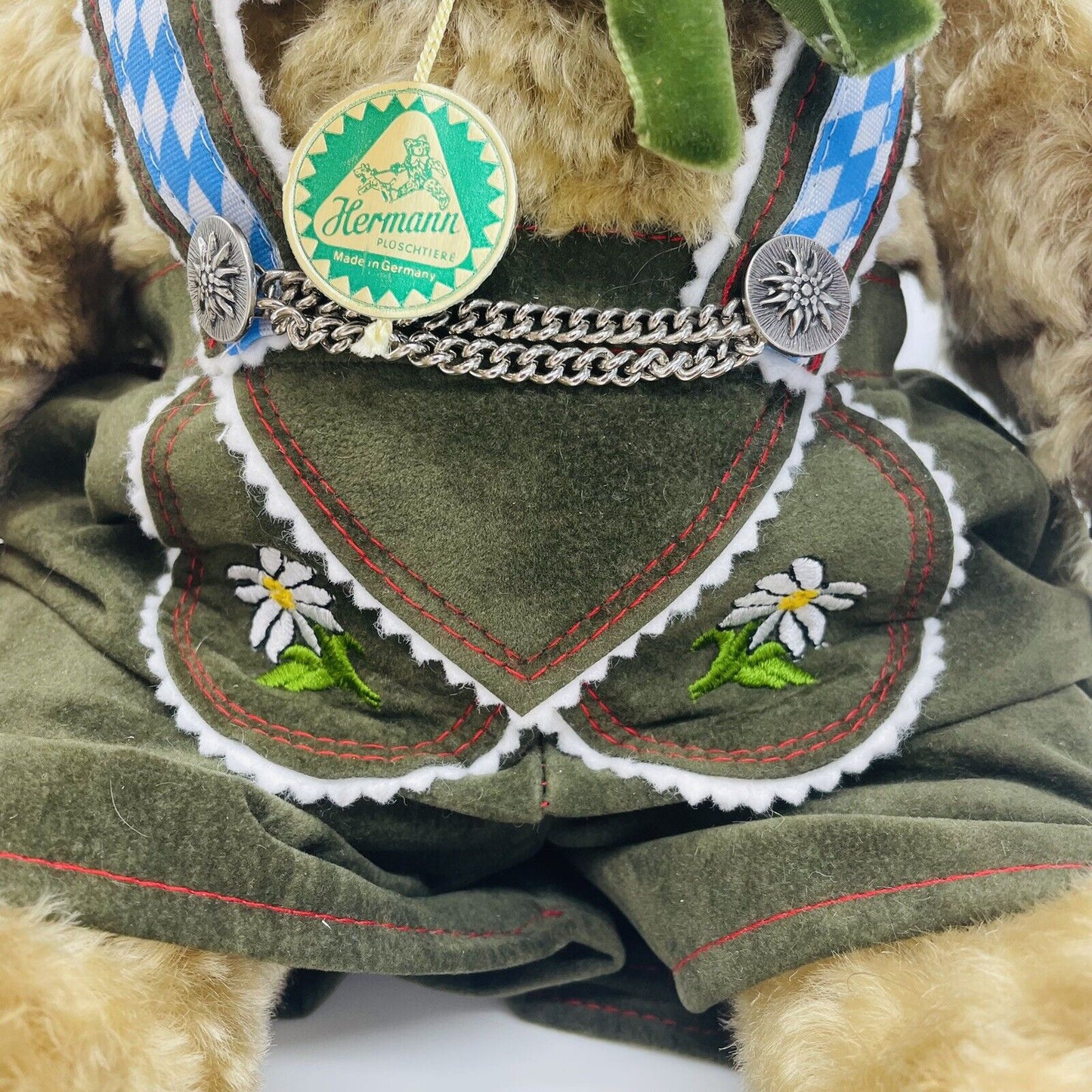 Hermann Coburg Teddybär Oktoberfest 2002 mit Fahne limitiert 250 Mohair