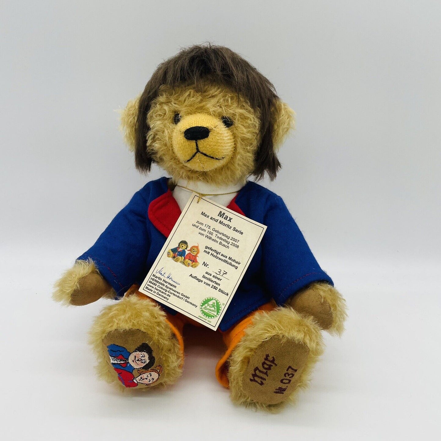 Hermann Coburg Max aus Max und Moritz limitiert 250 Mohair