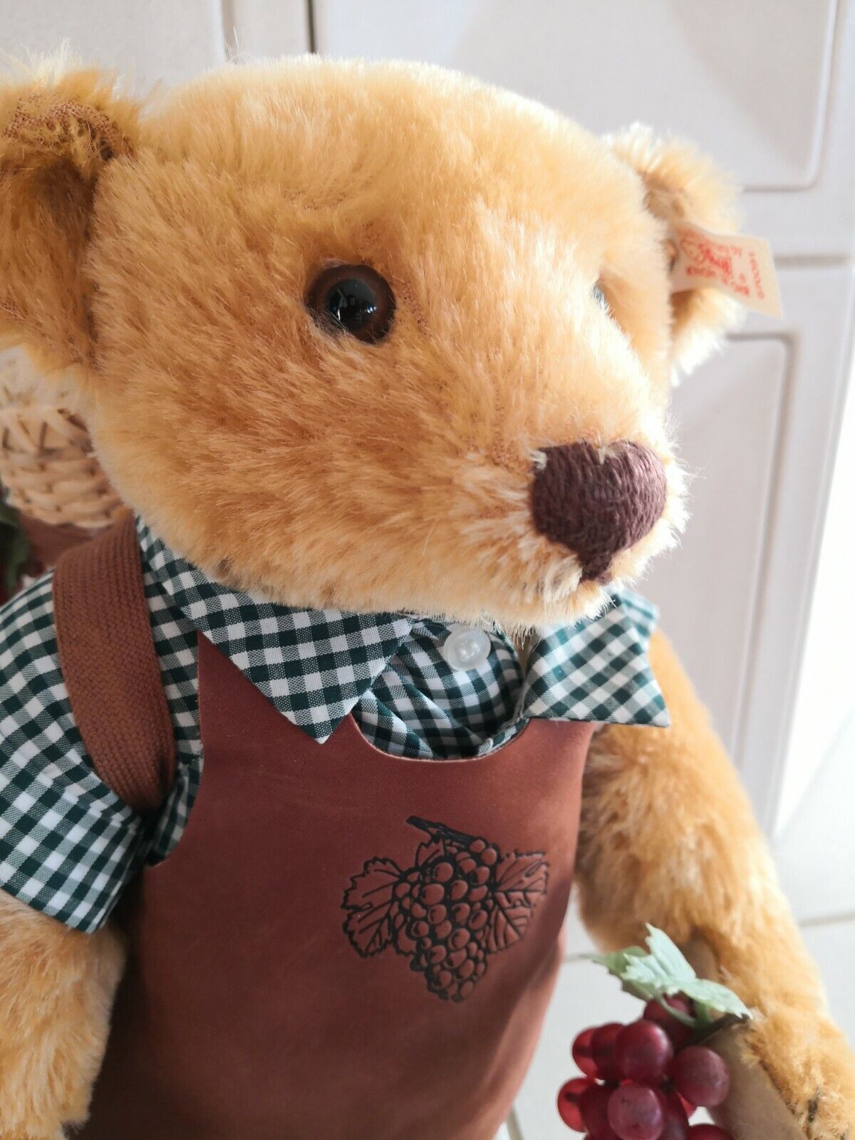Steiff Deutschlandbär Winzer, 32 cm Jahr 1997 limitiert 670091 mit Zertifikat