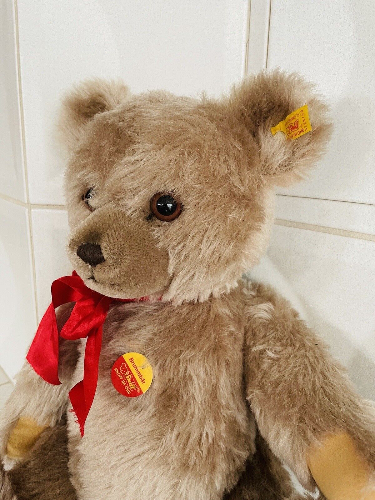 Steiff Tier Teddybär Brummbär mit Stimme EAN 011627 Sammler 0228/48 Mohair KFS