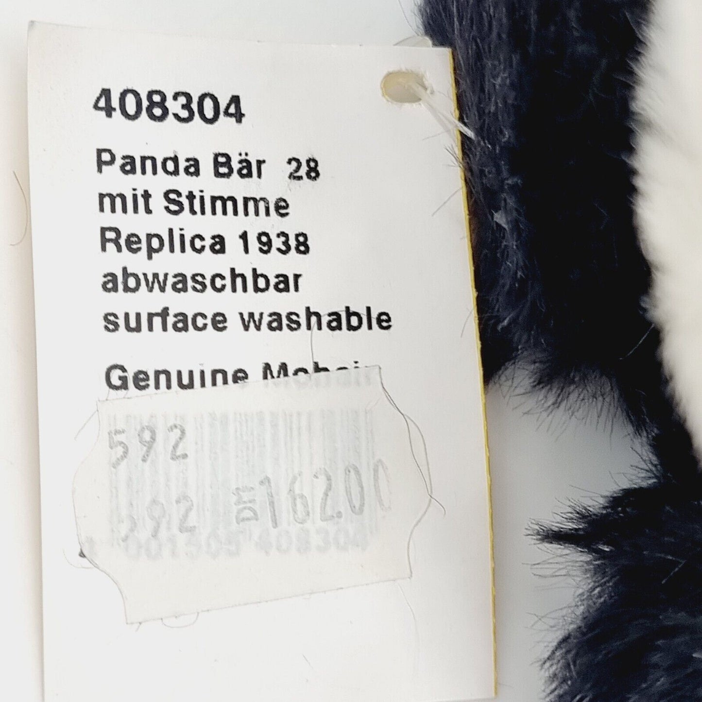 Steiff 408311 Panda Bär 1938 Replica 34 cm mit Stimme und Etikett