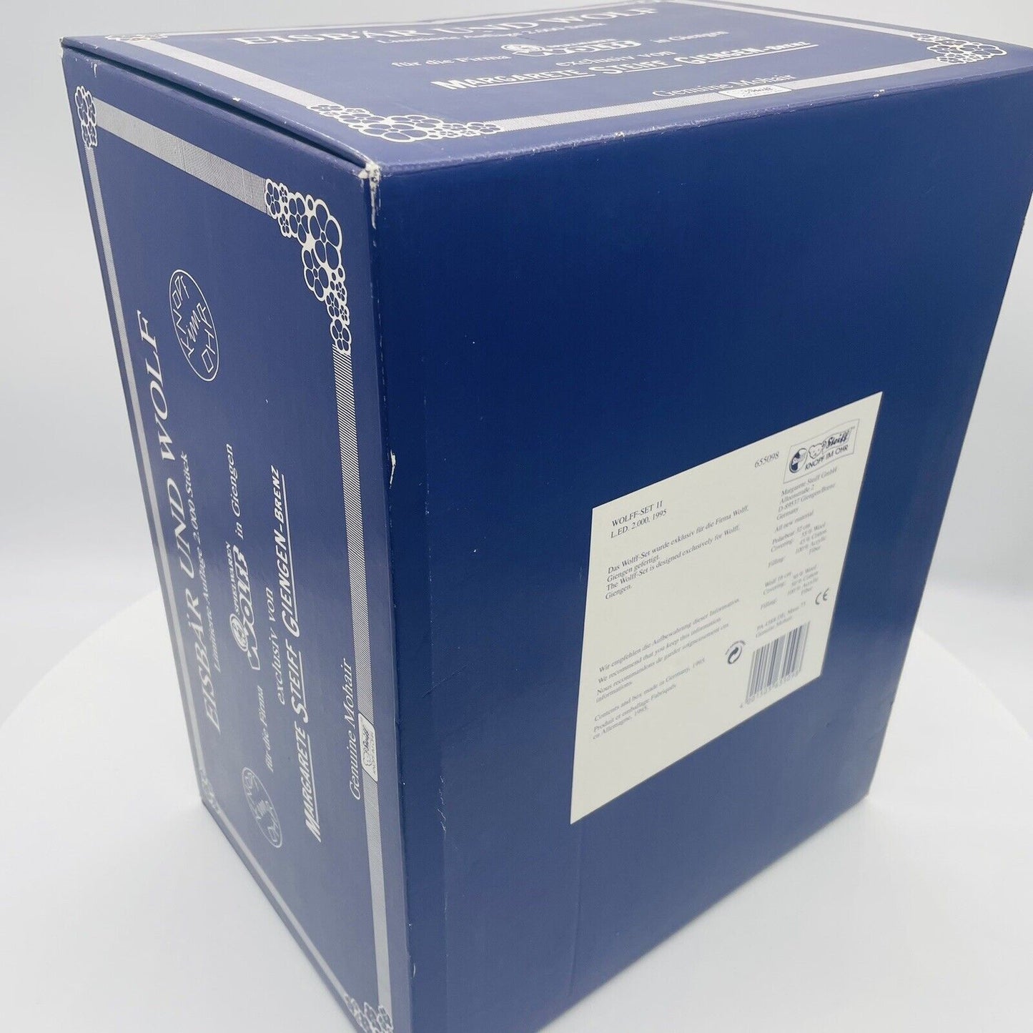 Steiff Eisbär mit Wolf Set Spielwaren Wolff Giengen 655098 limitiert 2000