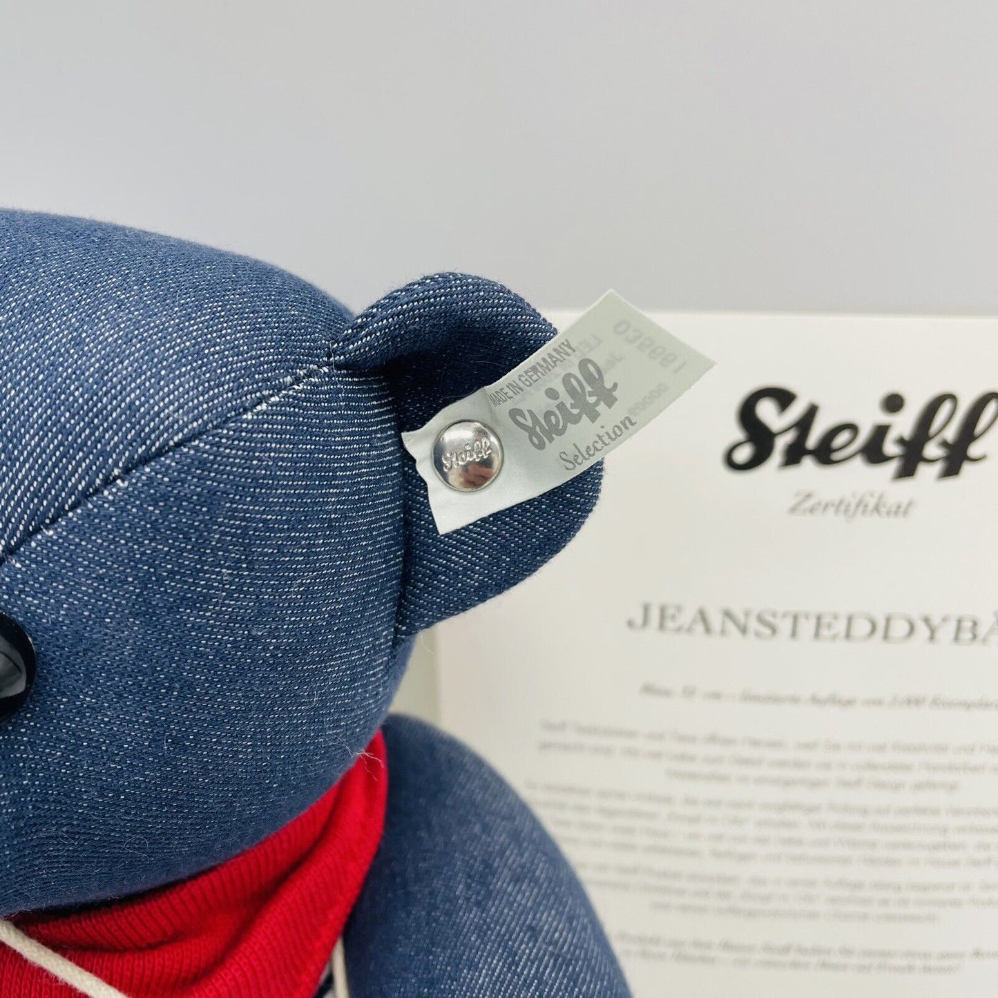 Steiff Jeansteddybär Selection 035661 limitiert 2000 aus 2012 32cm