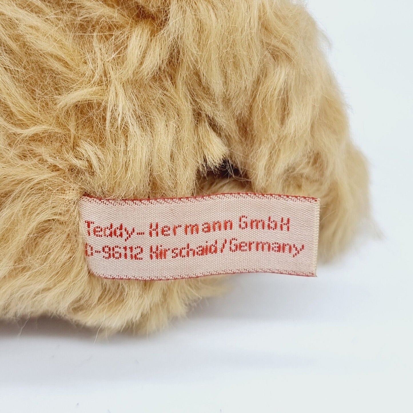 Hermann Teddy Original Jahresbär 2001 mit Schleife 15 cm Mohair