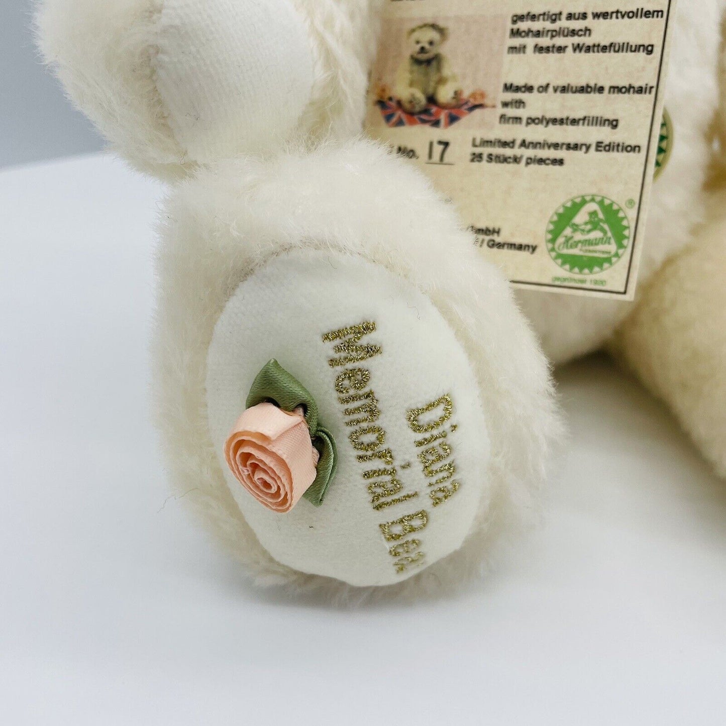 Hermann Coburg Teddybär Prinzessin Diana Memorial limitiert 25 aus 2022 34cm