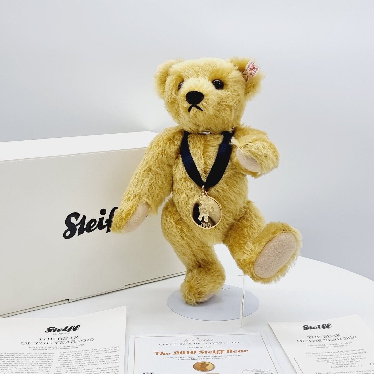 Steiff Danbury Mint 638452 Teddybär Year Bear 2010 limitiert 2010 30cm Mohair