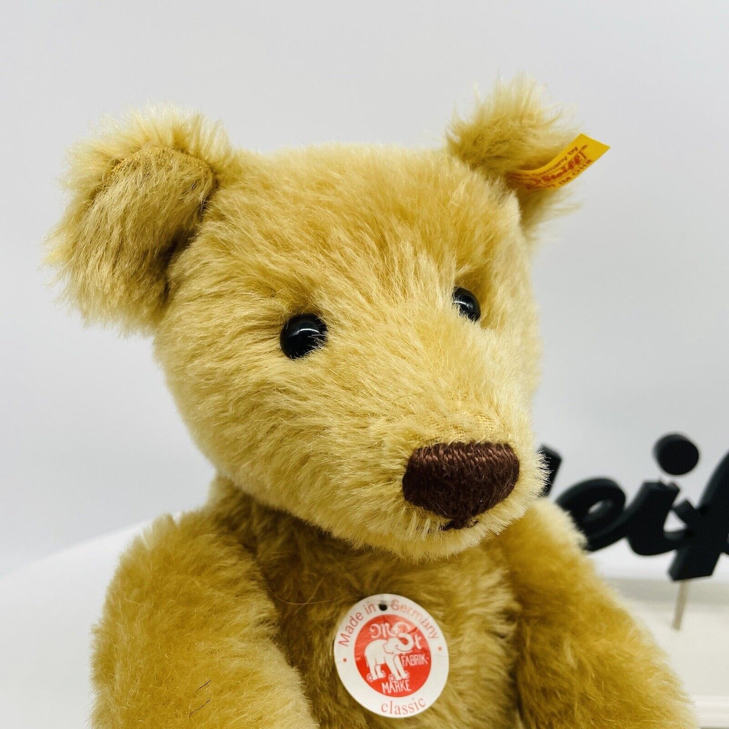 Steiff Classic Teddybär Buchstütze 606267 23cm Mohair
