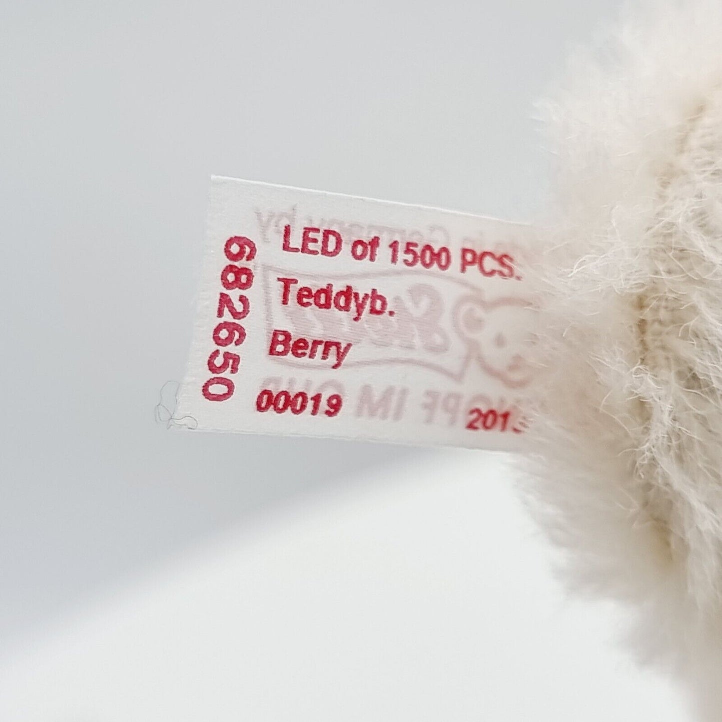 Nr. 19! Steiff 682650 Berry Teddybär Alpaca Swarovski weiß 30 cm