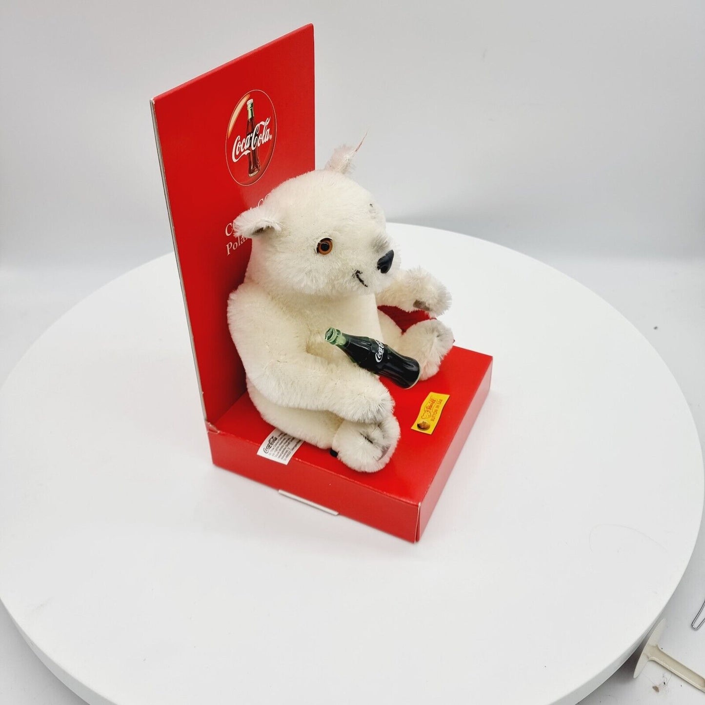 Steiff 666032 Coca-Cola Polar Bear Cub weiß mit roter OVP limitiert Jahr 2000