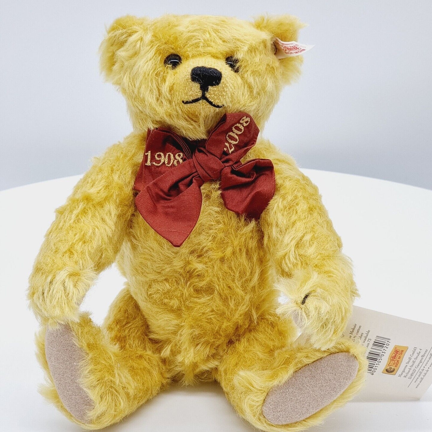 Steiff Paul der Brummbär 28 cm limitiert 3000 Jahr 2007 rote Schleife Zertifikat