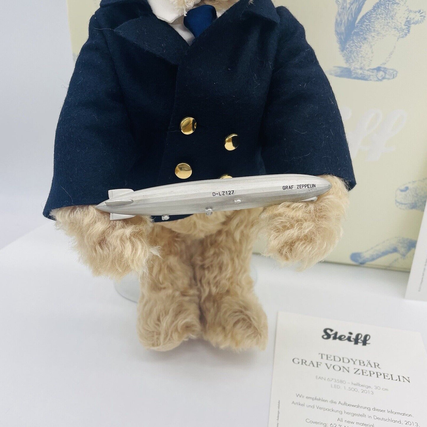 Steiff Graf von Zeppelin 673580 limitiert 1500 Stück 30cm Mohair