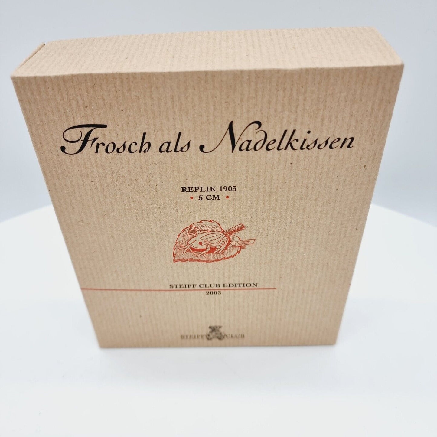Steiff 420368 Frosch als Nadelkissen Replica 1903 aus 2003 5 cm Samt
