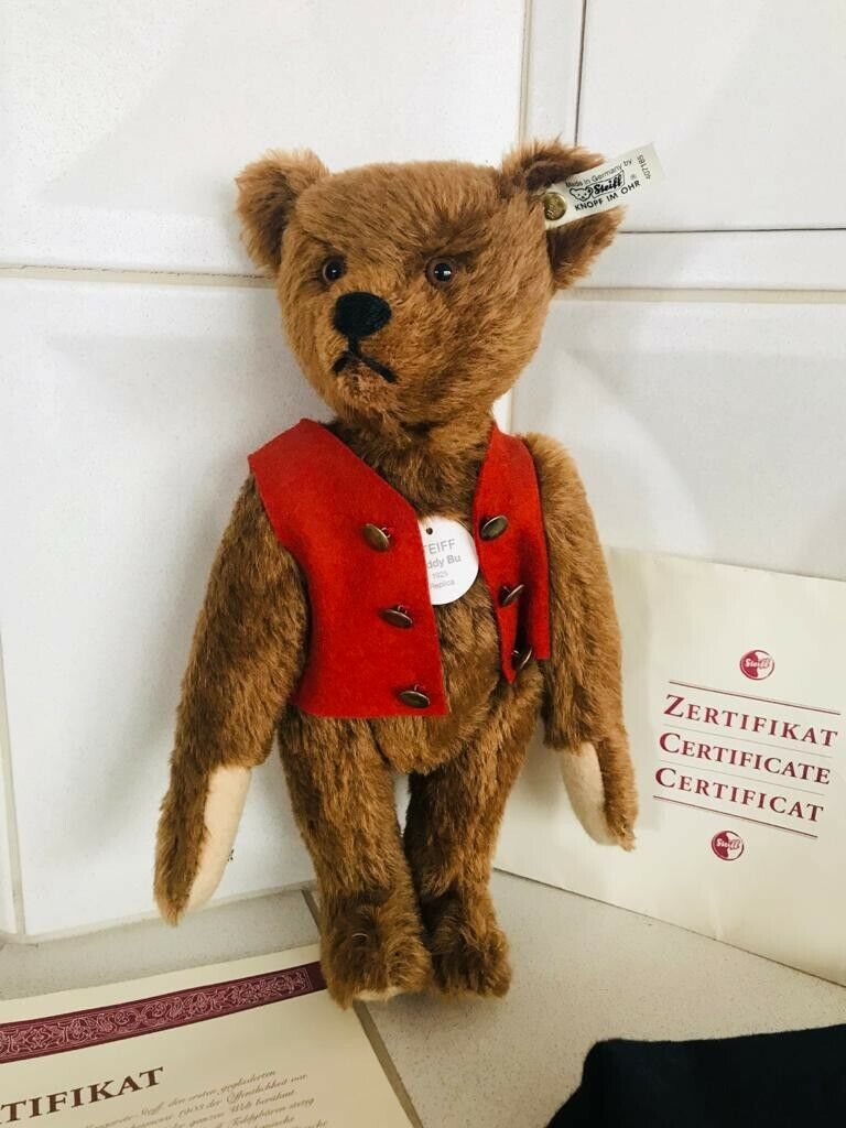 Steiff Teddybär BU 30 1925, 28 cm Replica 407185 mit Zertifikat