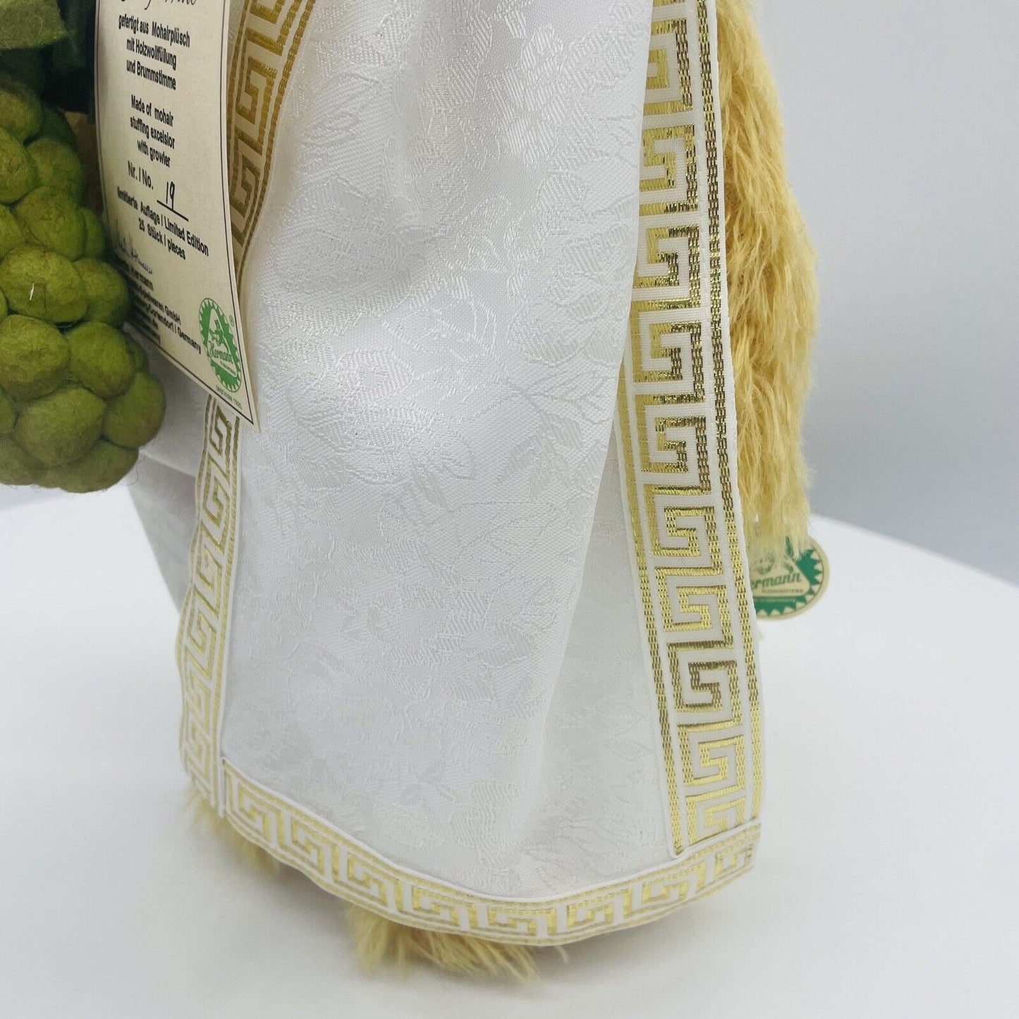 Hermann Coburg Teddybär Weingott Bacchus limitiert 25 34cm Mohair